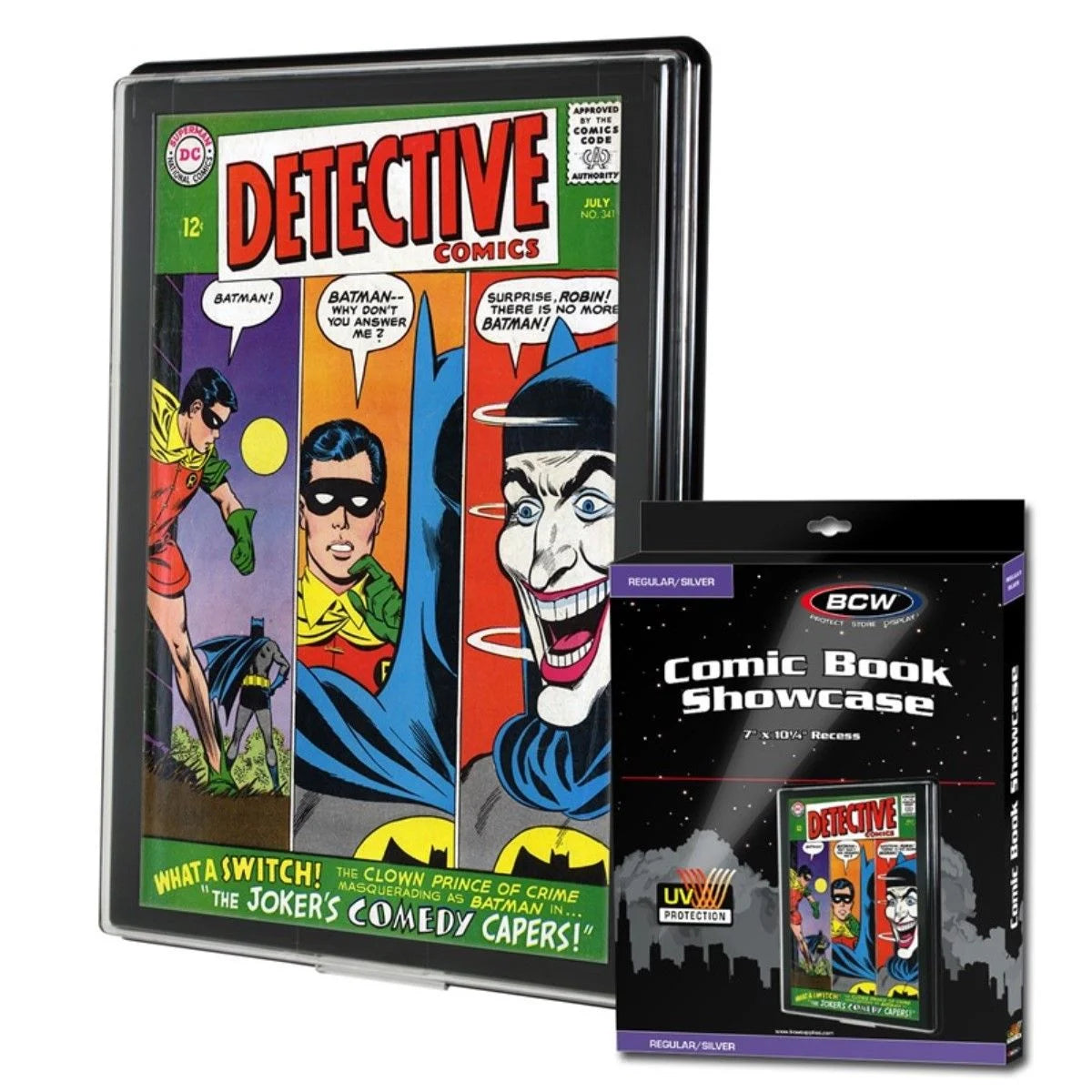 Der BCW Comicbuch-Vitrinenhalter ist aus hochwertigem, kristallklarem Polystyrol und einer stabilen schwarzen Polystyrolrückwand gefertigt. Er verfügt über ein 2-teiliges Rahmendesign mit einer an der Wand montierbaren Rückseite. Der BCW Comicbuch-Vitrinenhalter lässt sich einfach aufstellen und lässt Ihre aktuellen Comics glänzen, während sie gleichzeitig gut geschützt sind.