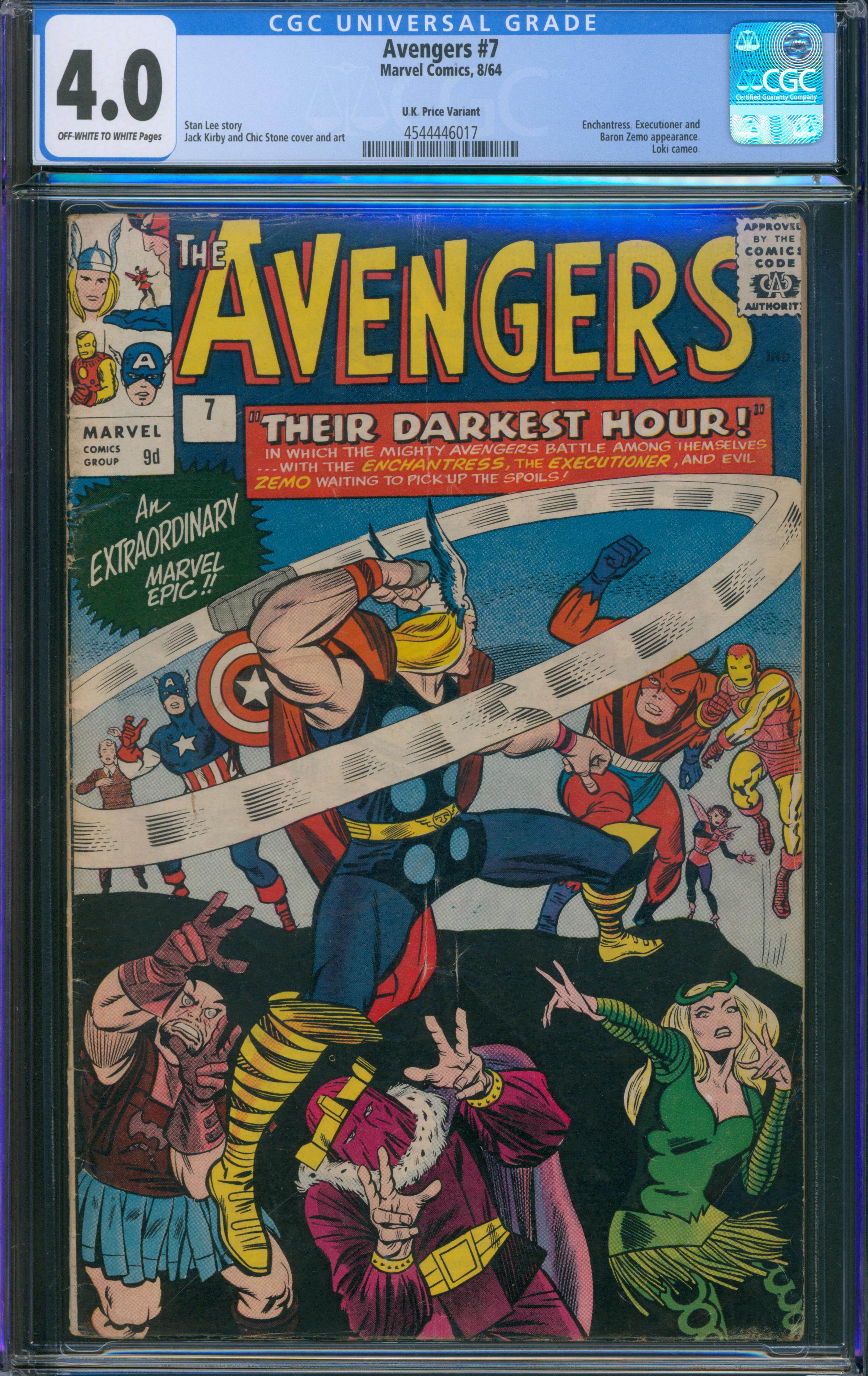 アメコミリーフ　Avengers #53 CGC 7.0 アメコミリーフ Avengers #53 CGC 7.0 アメコミリーフ Avengers