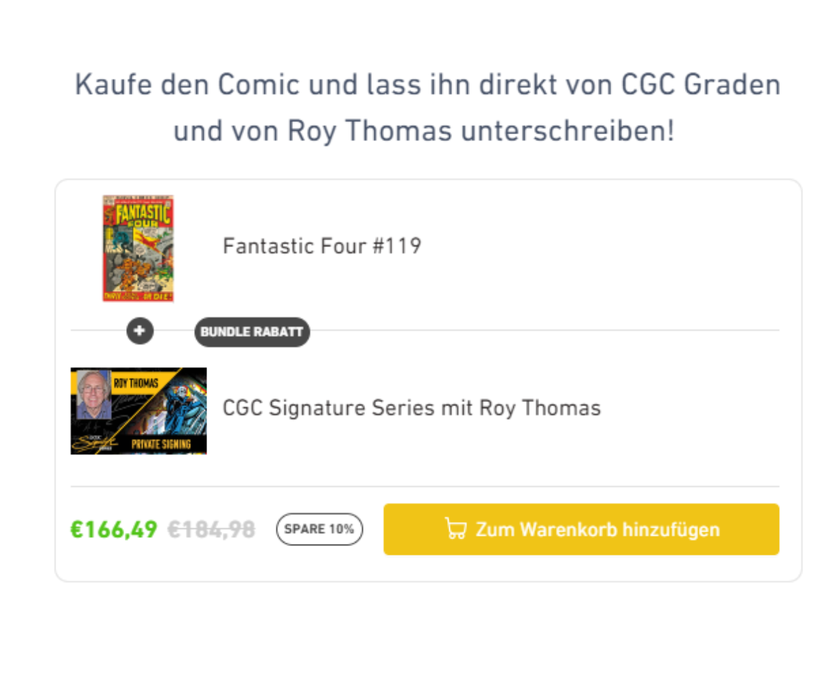 CGC Signature Series mit Roy Thomas