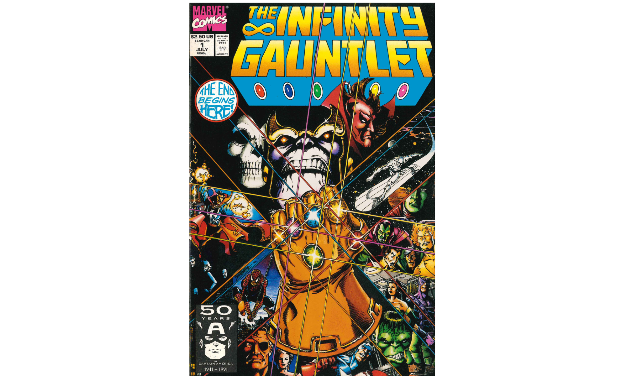 CGC Signature Series mit Jim Starlin Infinity Gauntlet #1 Vor dem Grading