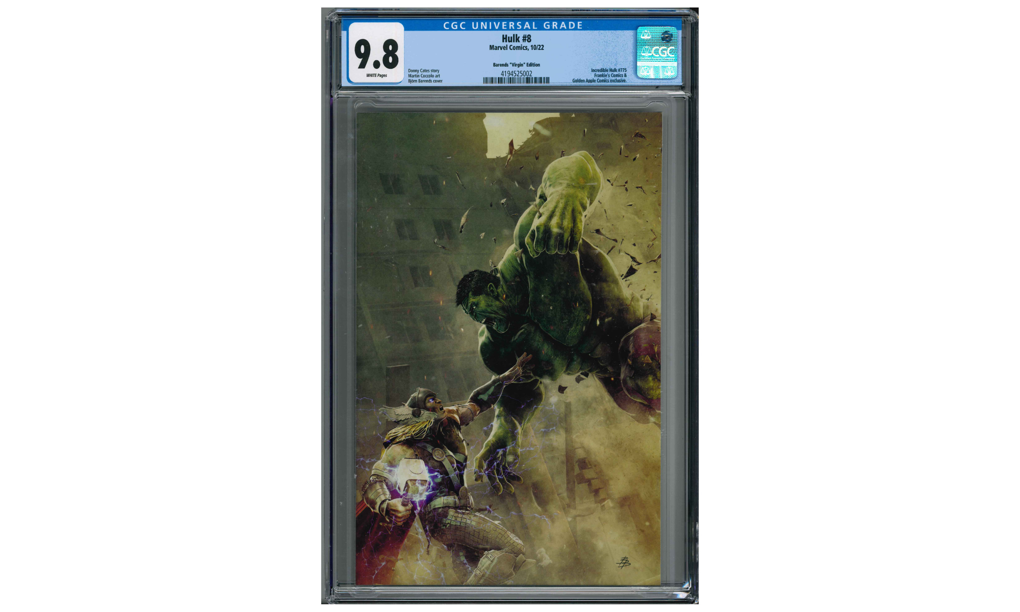 Hulk #8 Comic nach dem Grading