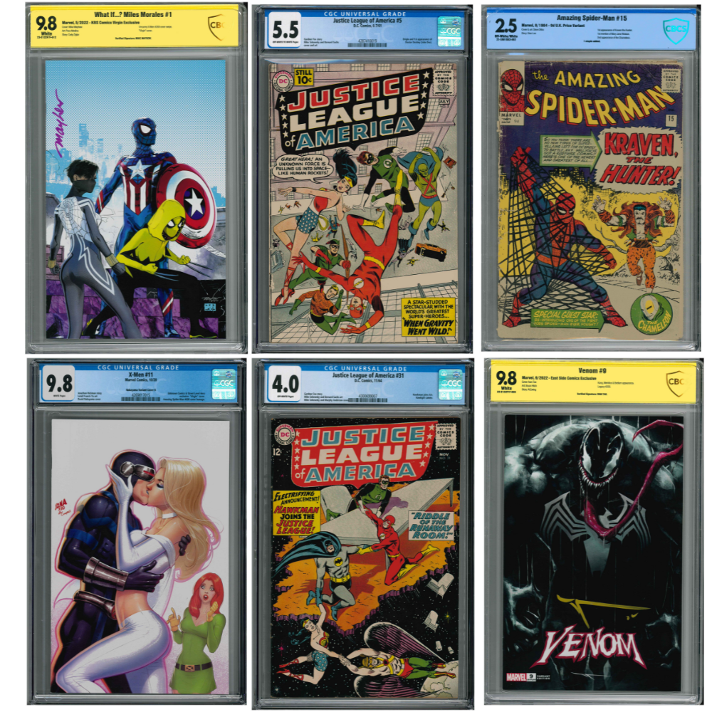 Graded Comics von CGC von Spider-Man & Justice League