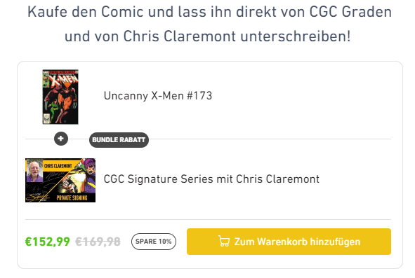 Comic kaufen und von Chris Claremont unterschreiben lassen