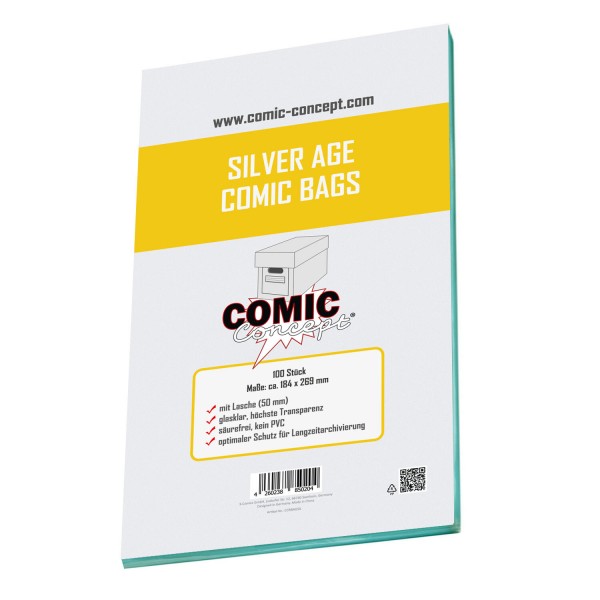 Comic Concept Comic Bags Silver (100 ct.)