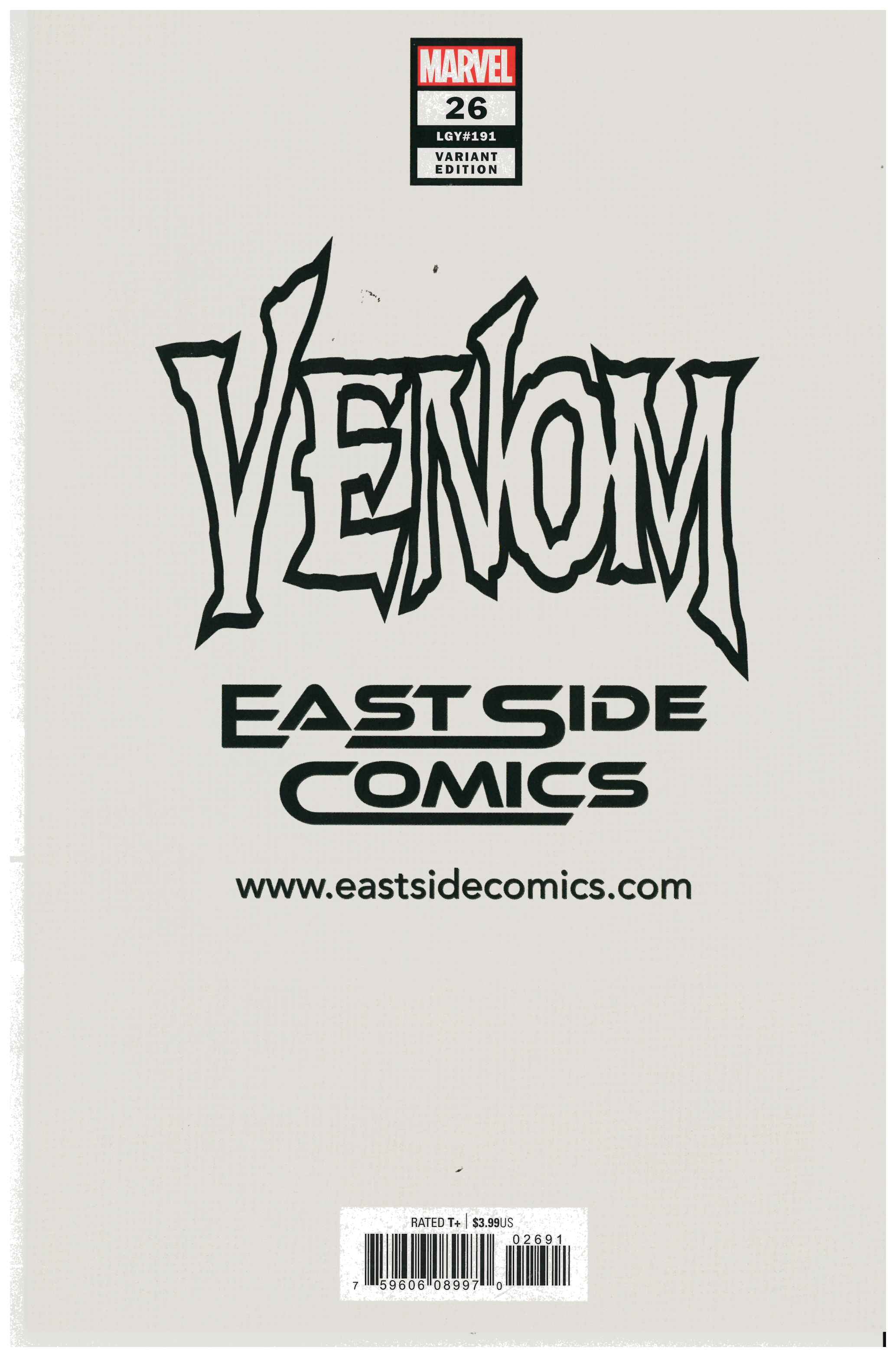 Venom #26 | Signed by Phillip Tan backside