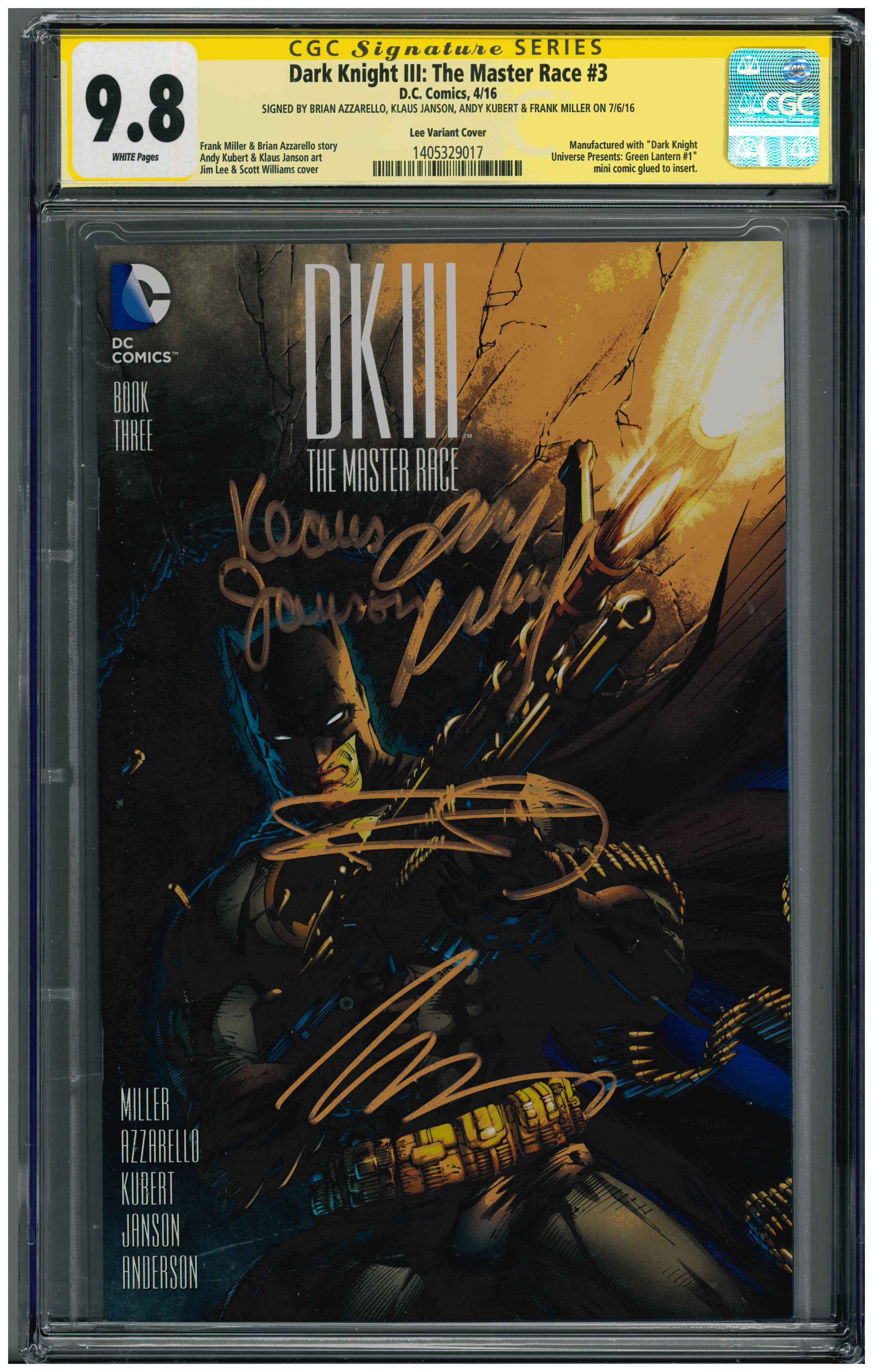 Dark Knight III: The Master Race #3 | Signed by Azaralleo, Janson, Kubert, Miller