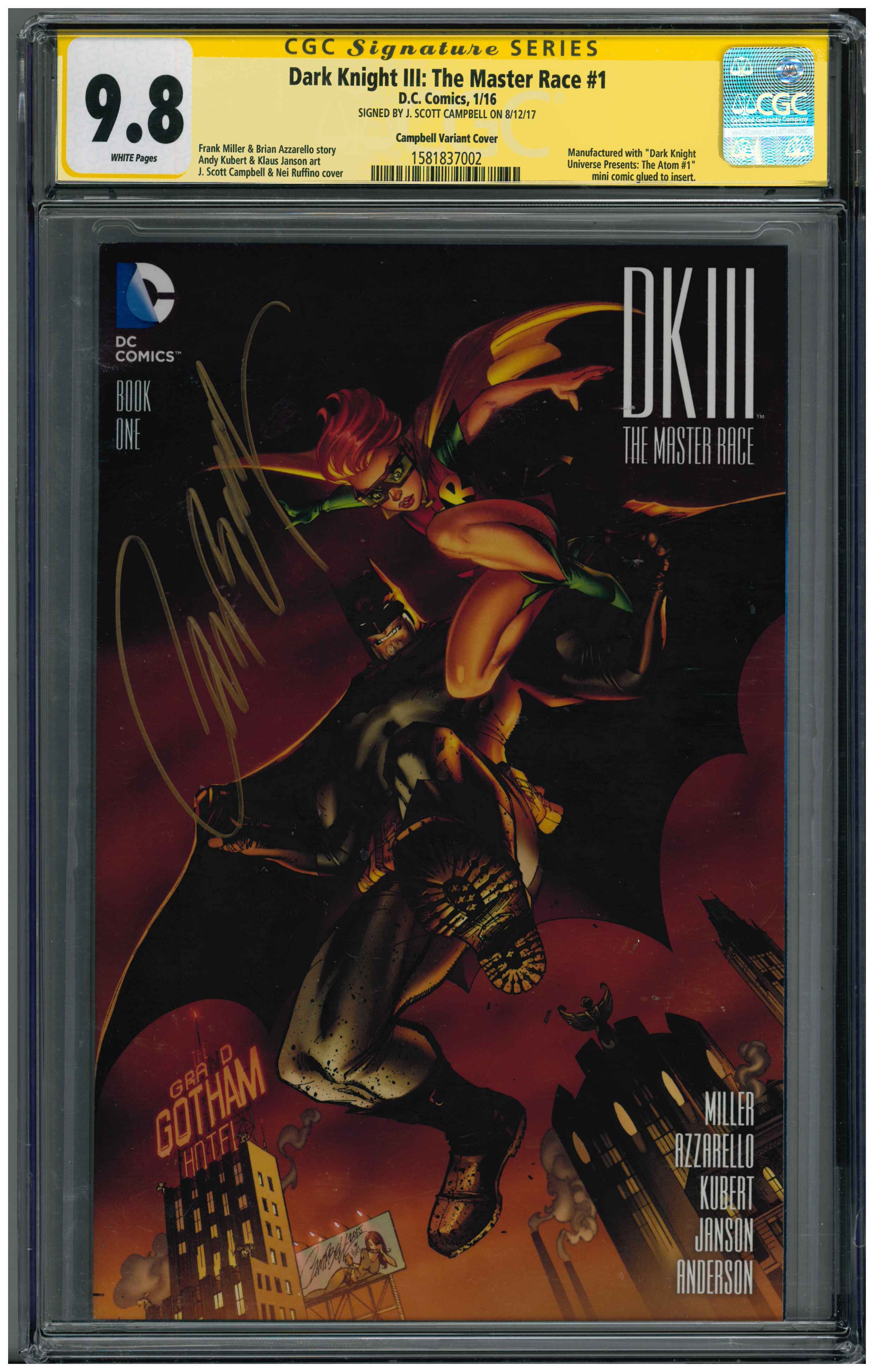 Dark Knight III: The Master Race #1 | Signed by Campbell