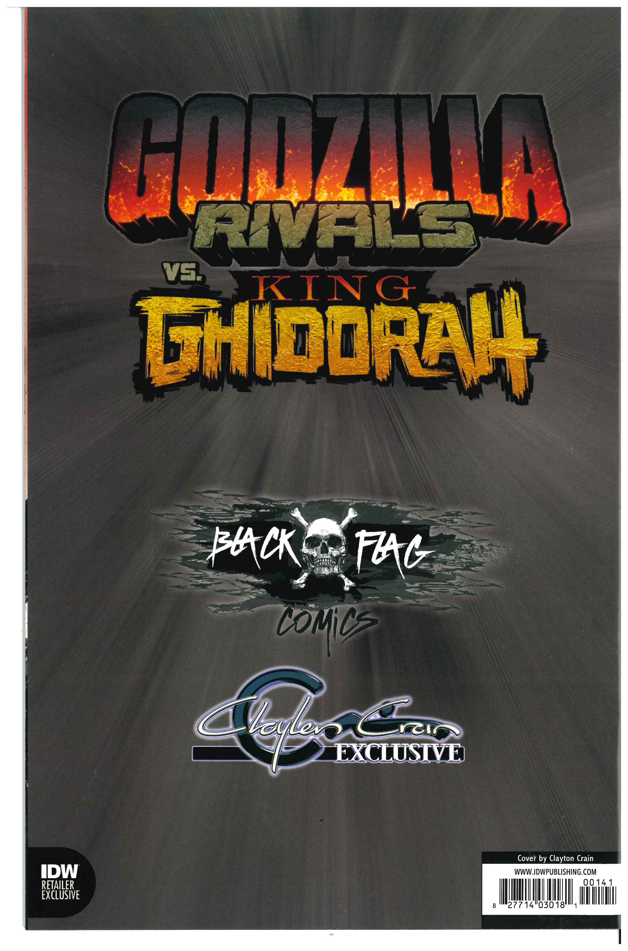 Godzilla: Rivals vs King Ghidorah #1 backside