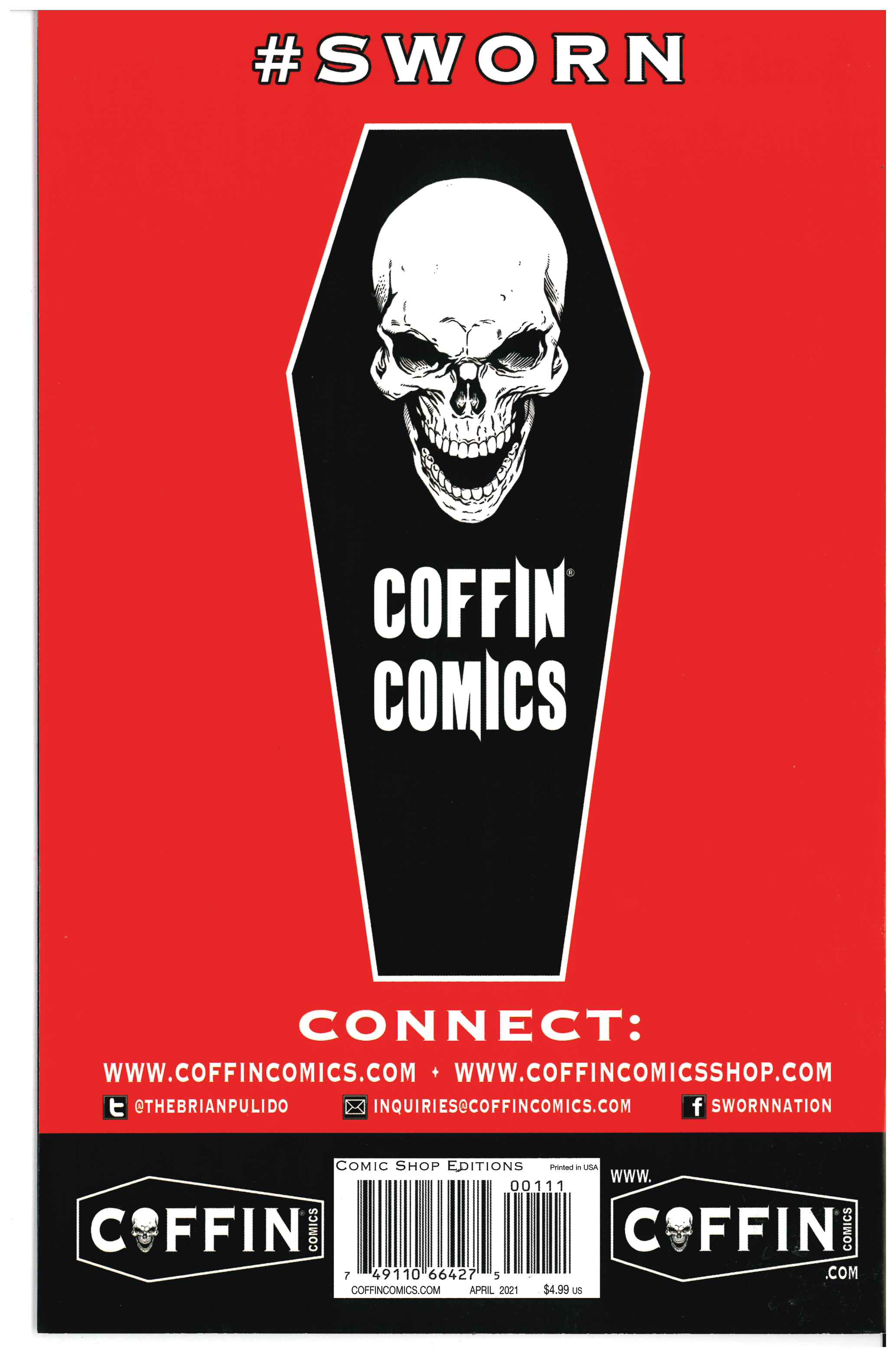 Lady Death: Malevolent Decimation #2 | Signed by Brian Pulido backside