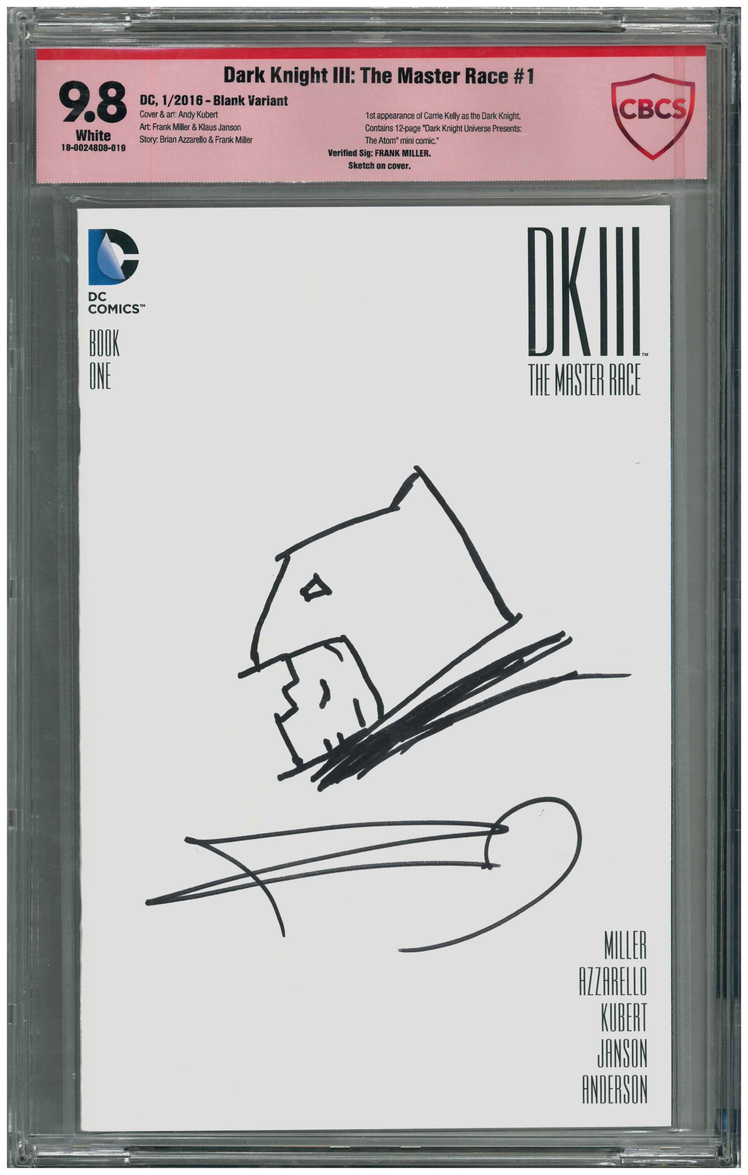 Dark Knight III: The Master Race #1 | Signed & Sketch by Frank Miller