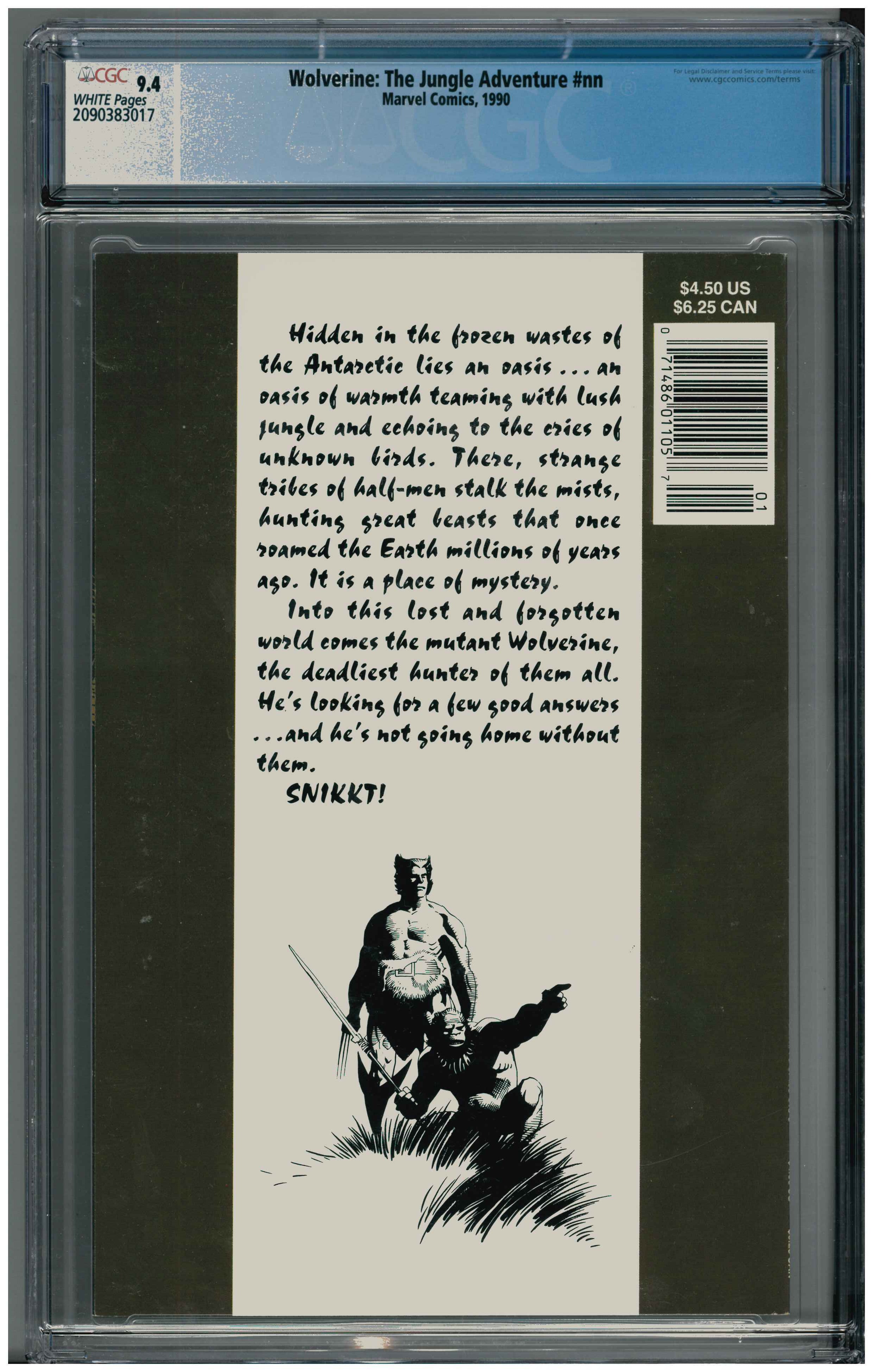 Wolverine: The Jungle Adventure #nn backside