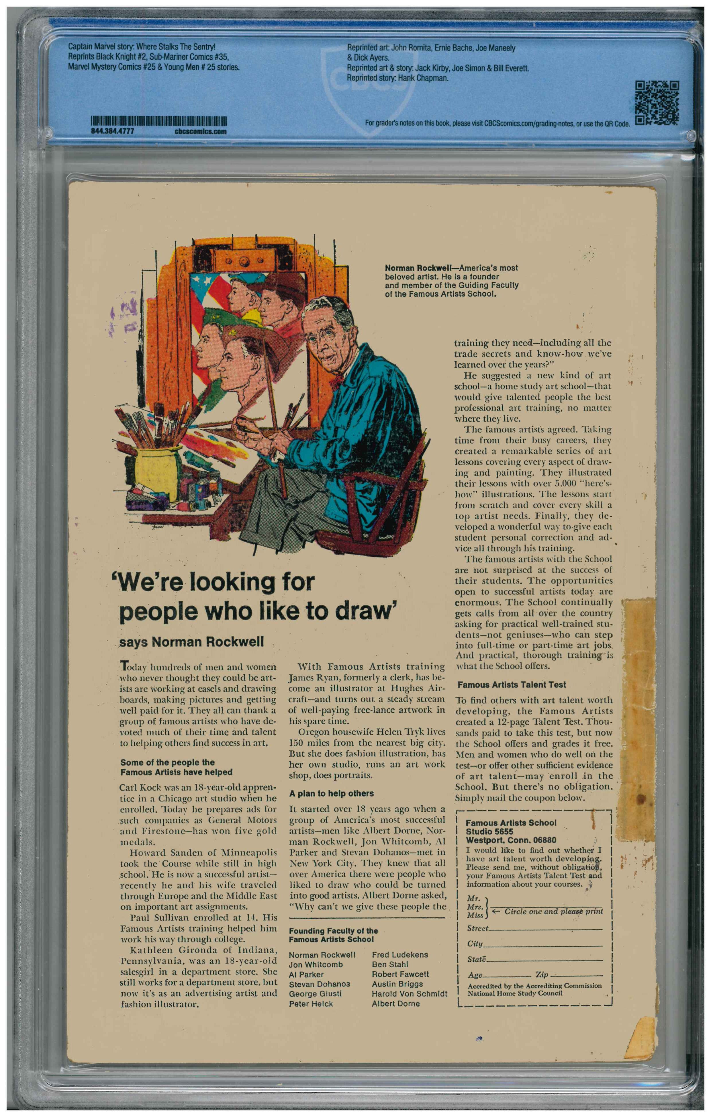 Marvel Super-Heroes #13 backside