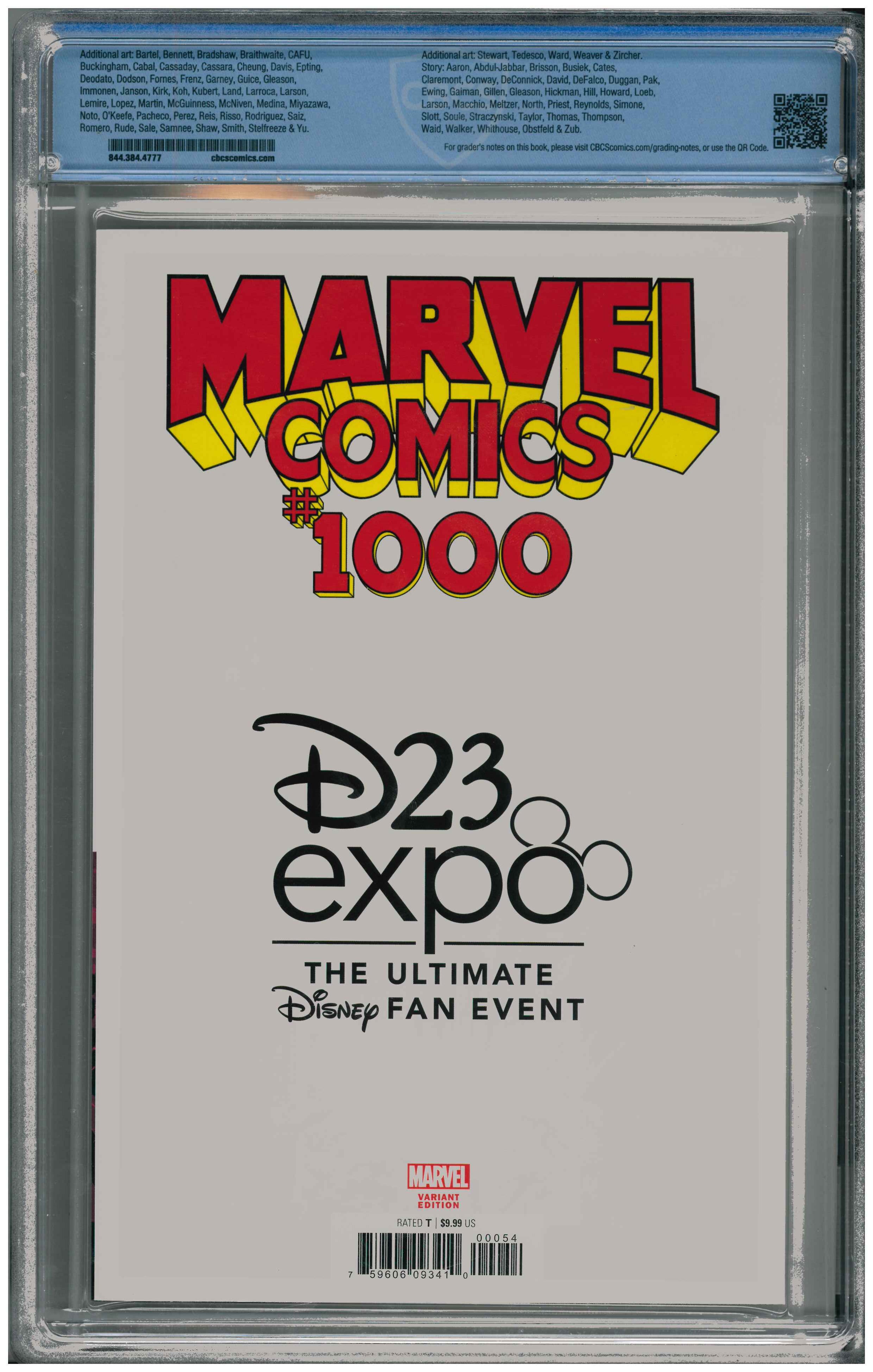 Marvel Comics #1000 backside