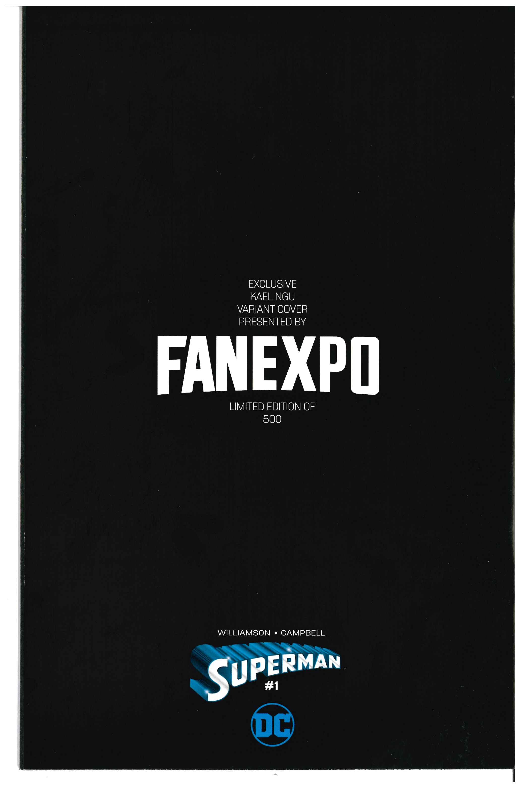 Superman #1 | Signed by Kael Ngu backside