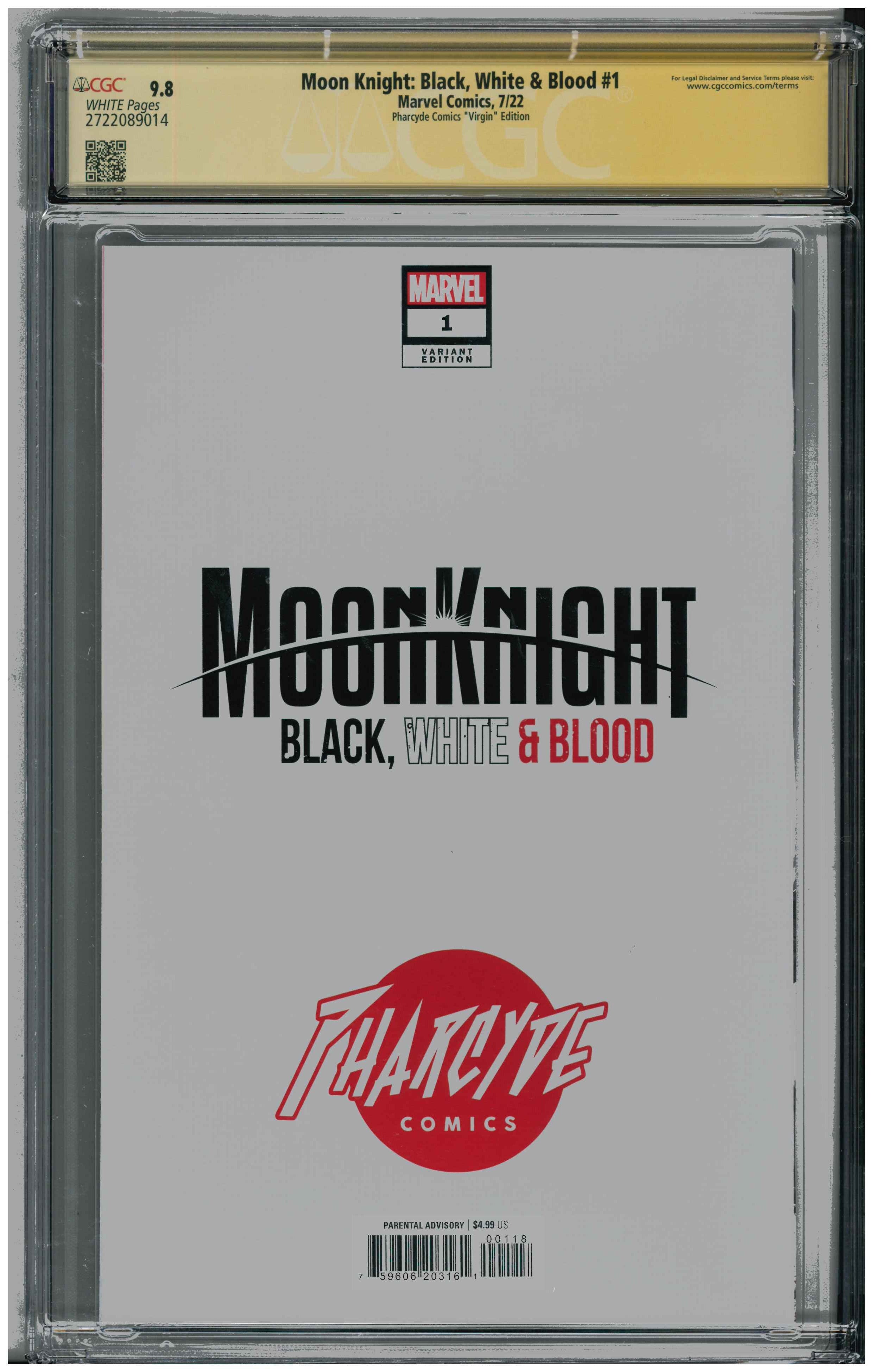 Moon Knight: Black, White & Blood #1 | Signed by Bjorn Barends backside