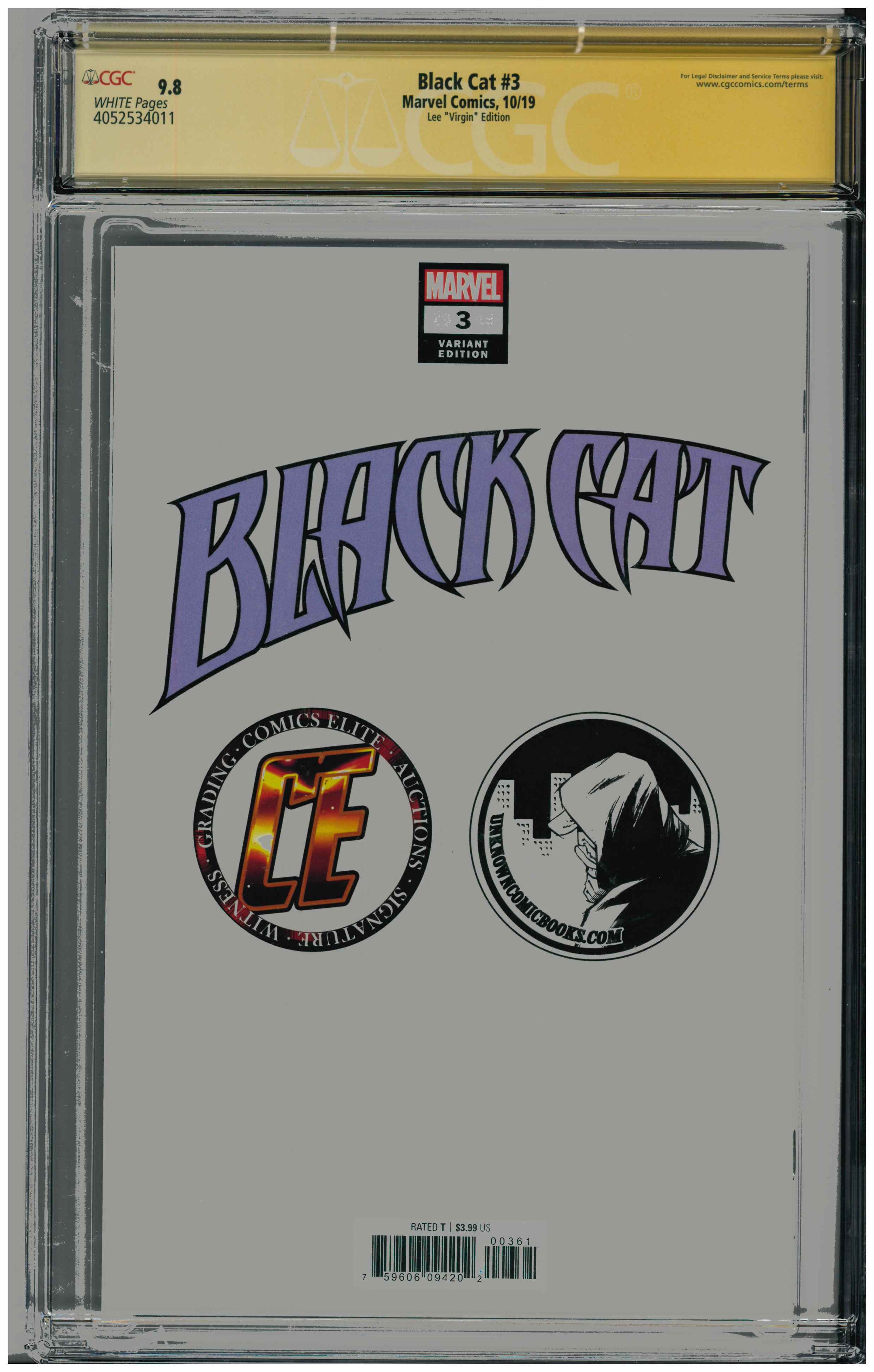 Black Cat #3 | Signed by InHyuk Lee backside