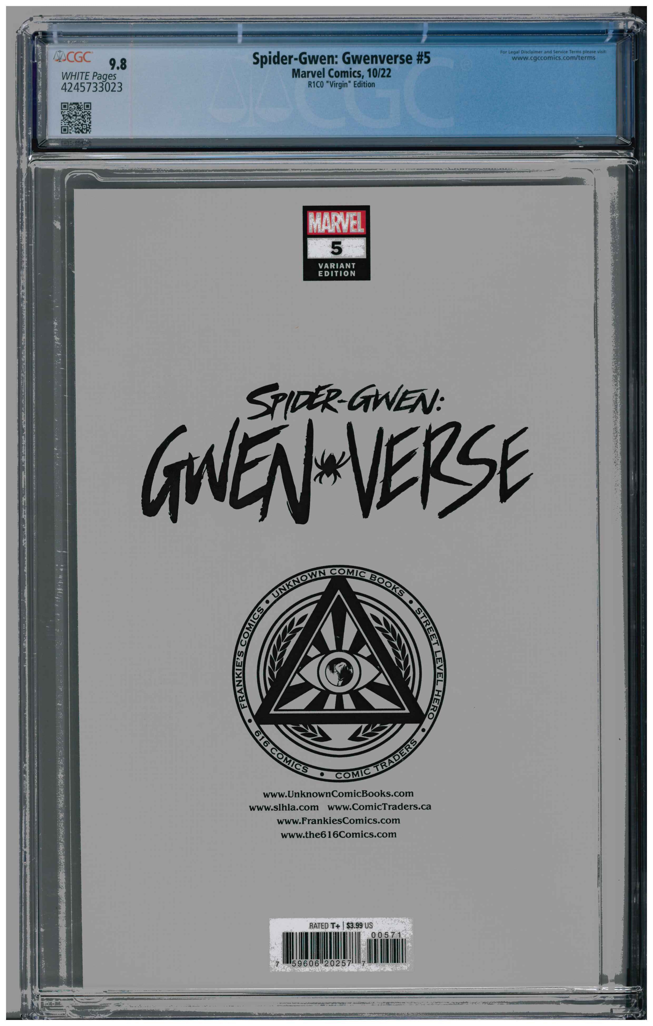 Spider-Gwen: Gwenverse #5 backside