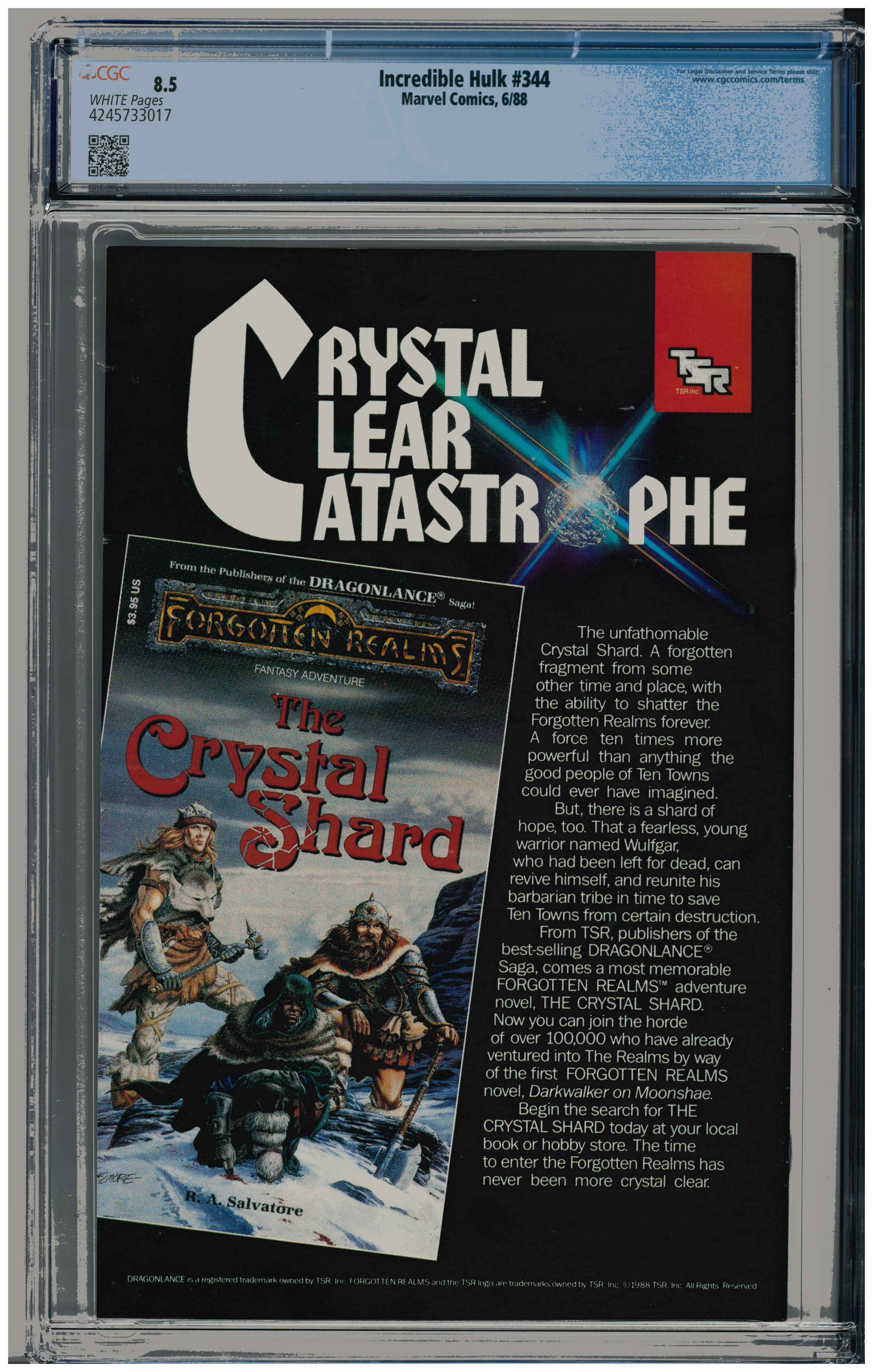 Incredible Hulk #344 backside