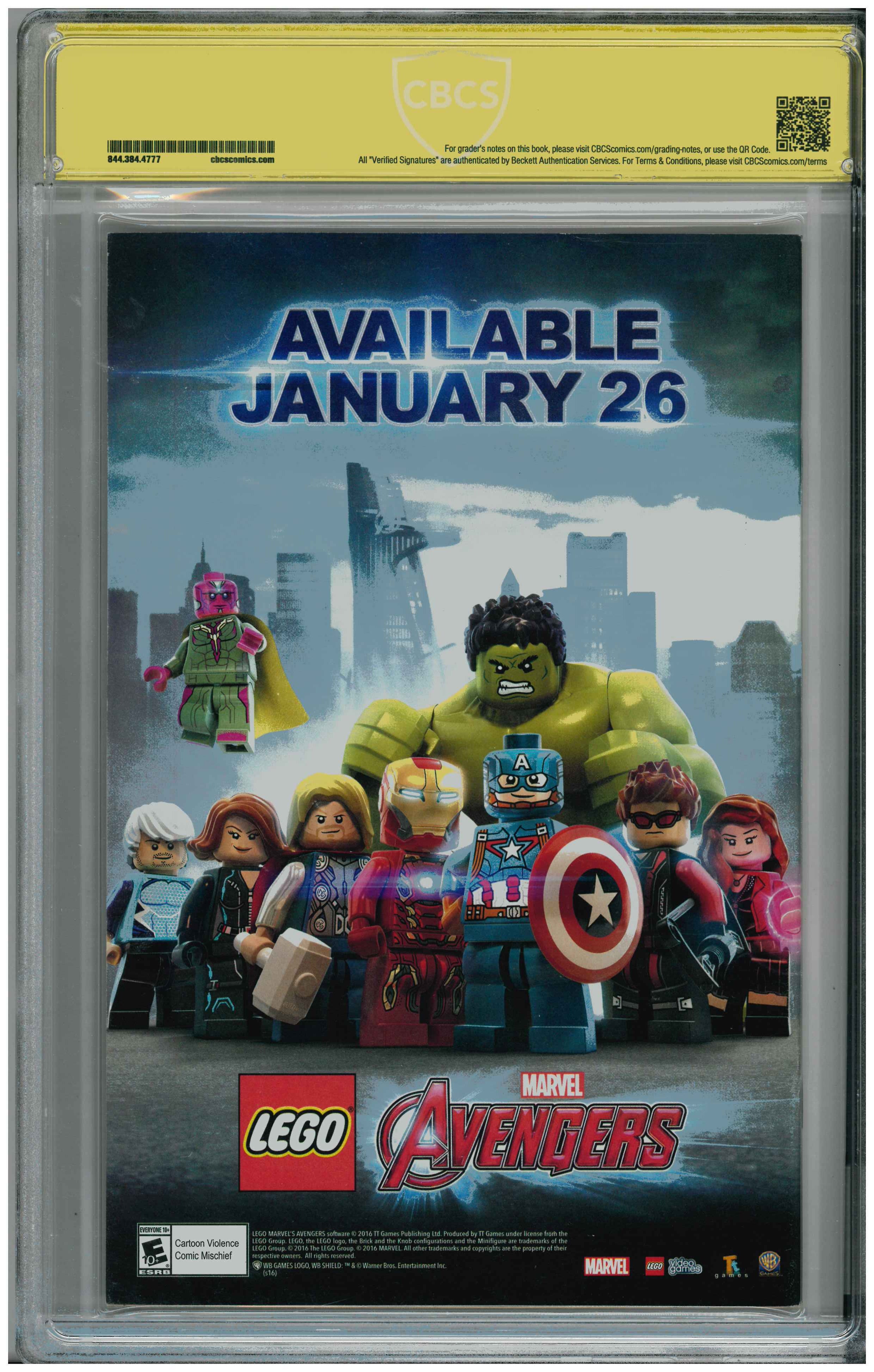 Secret Wars #9 | Signed Sara Pichelli backside