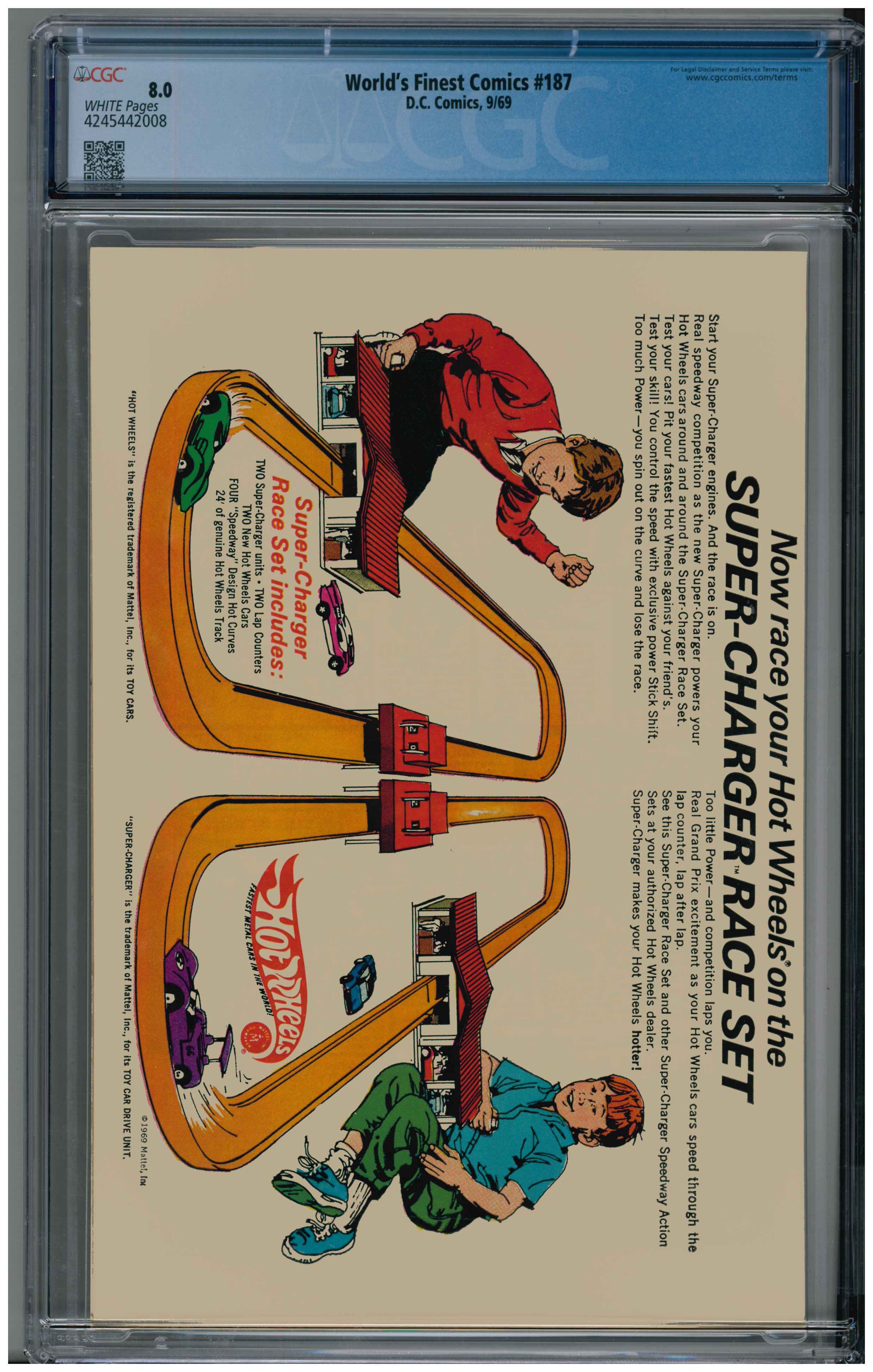 World's Finest Comics #187 backside