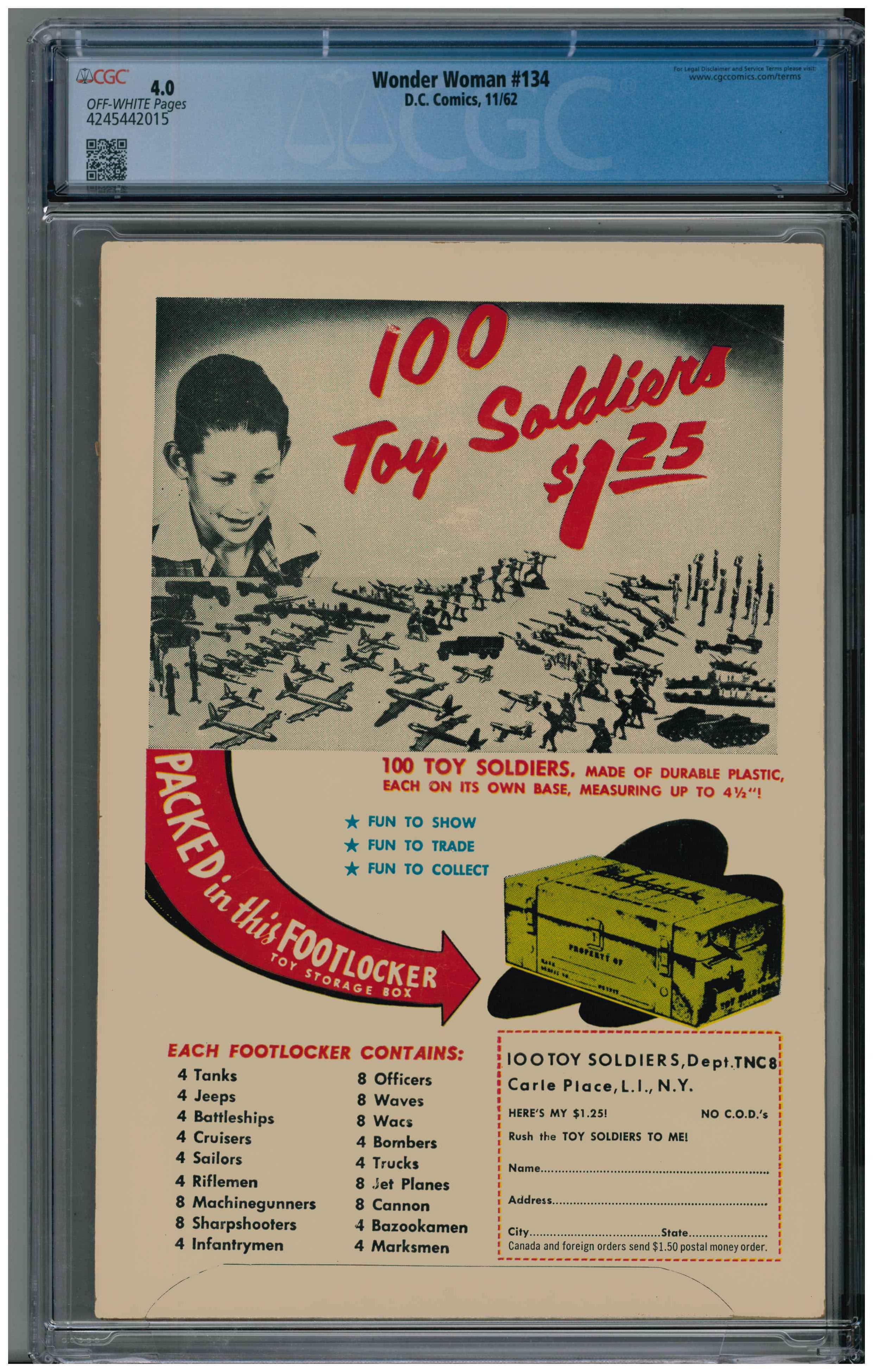 Wonder Woman #134 backside