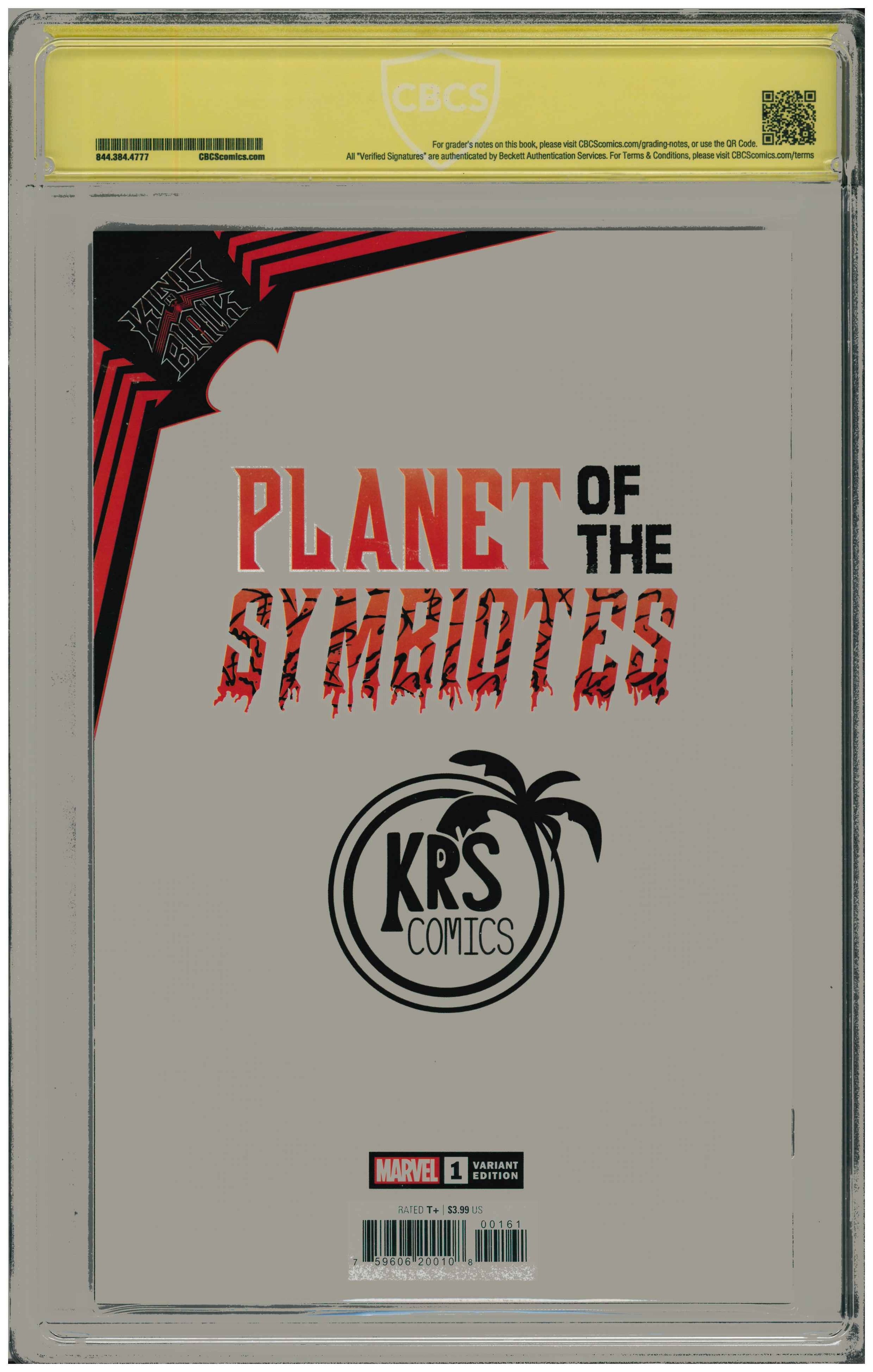 King in Black: Planet of the Symbiotes #1 | Unterschrieben von Alex Garner Rückseite