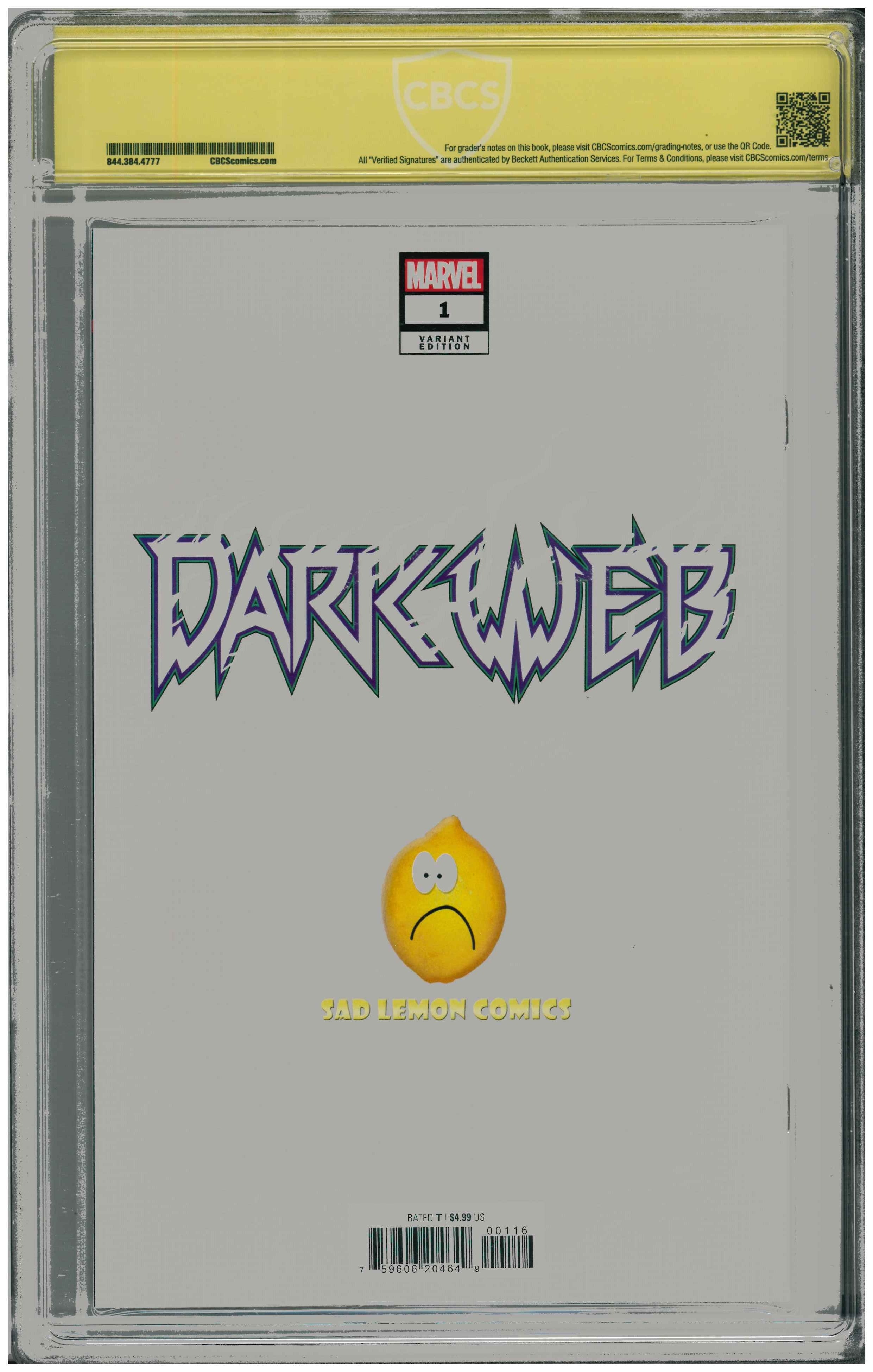 Dark Web #1 | Unterschrieben von Inhyuk Lee Rückseite