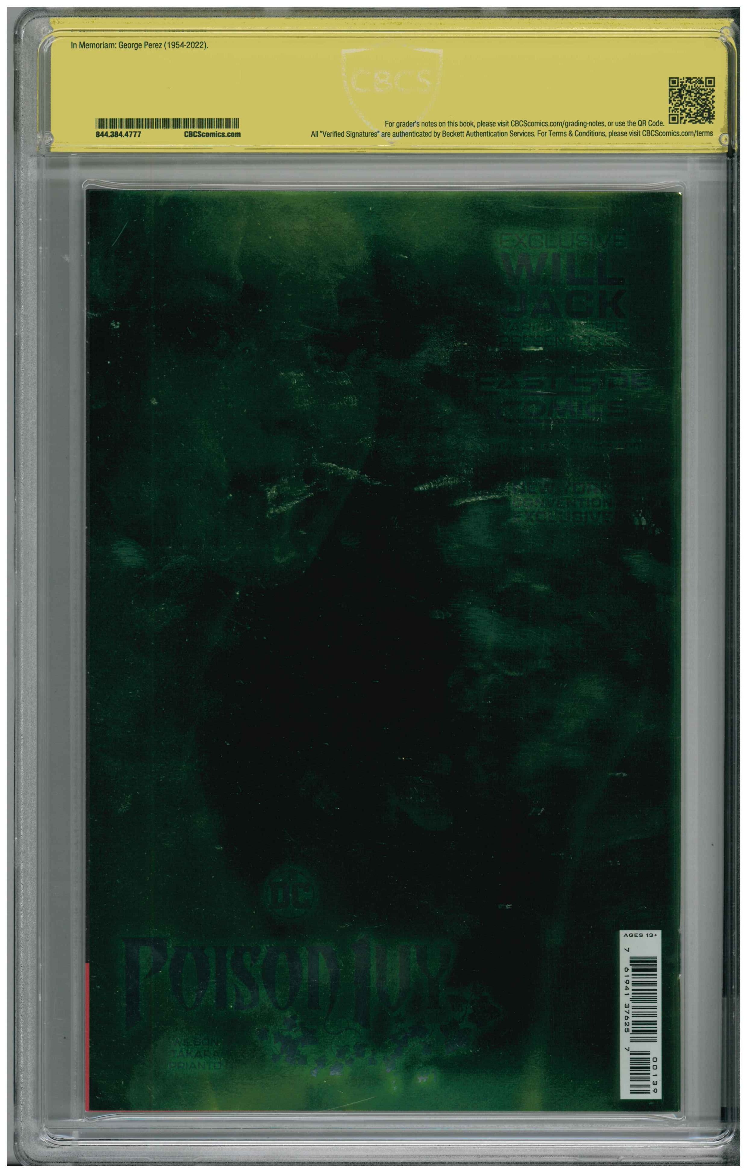 Poison Ivy #1 | Unterschrieben von Will Jack Rückseite