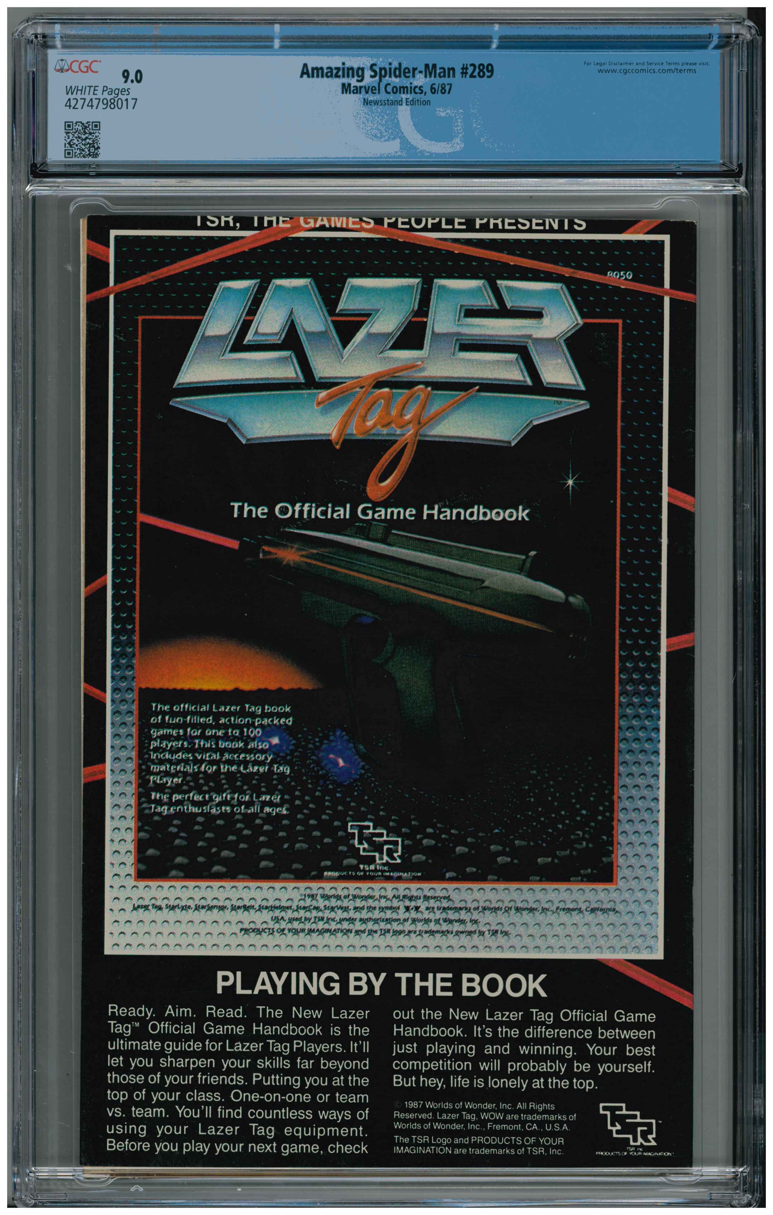 Amazing Spider-Man #289 Rückseite