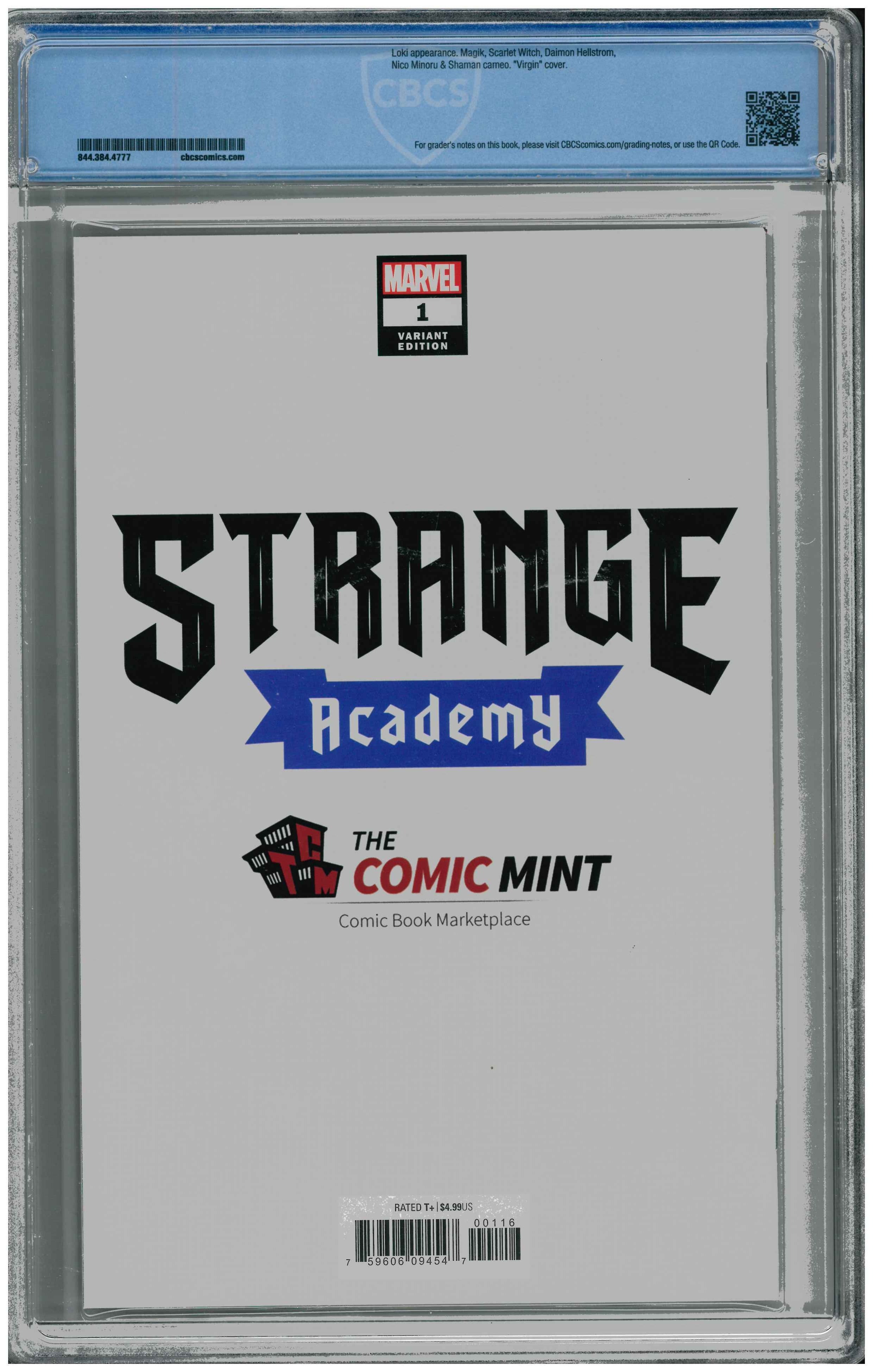 Strange Academy #1 Rückseite
