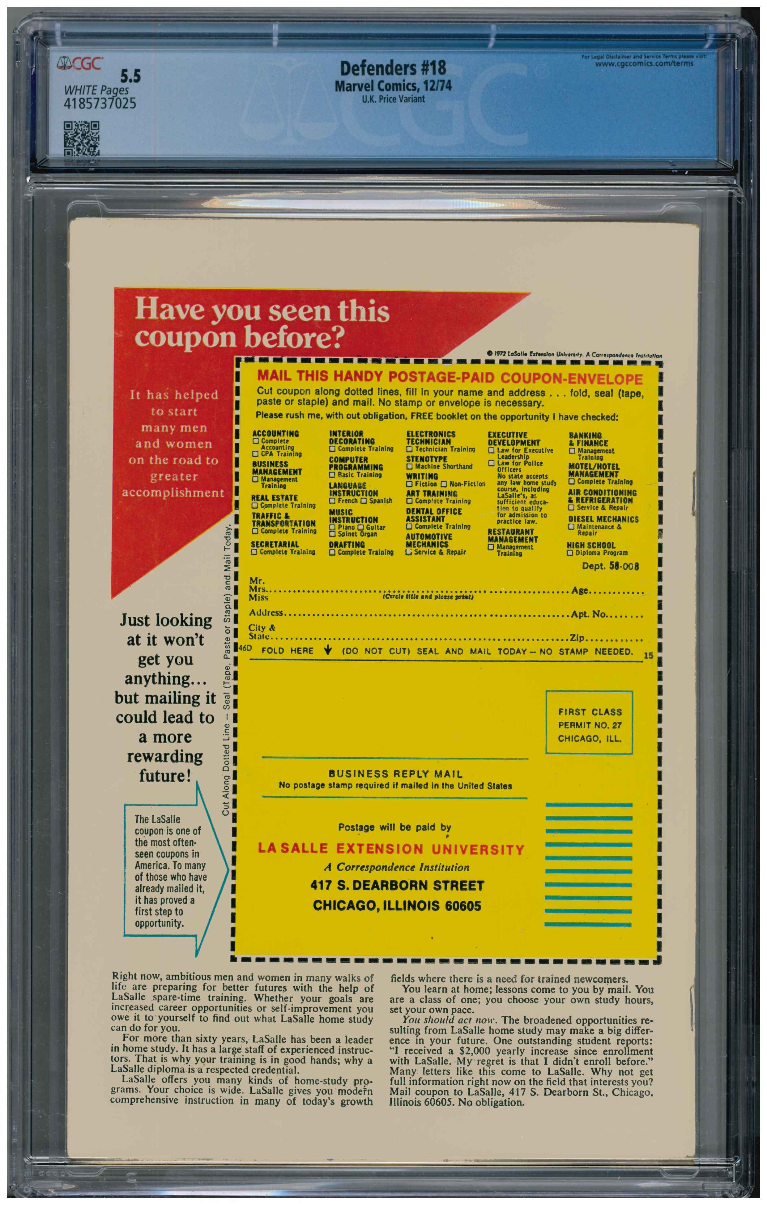 Defenders #18 Rückseite