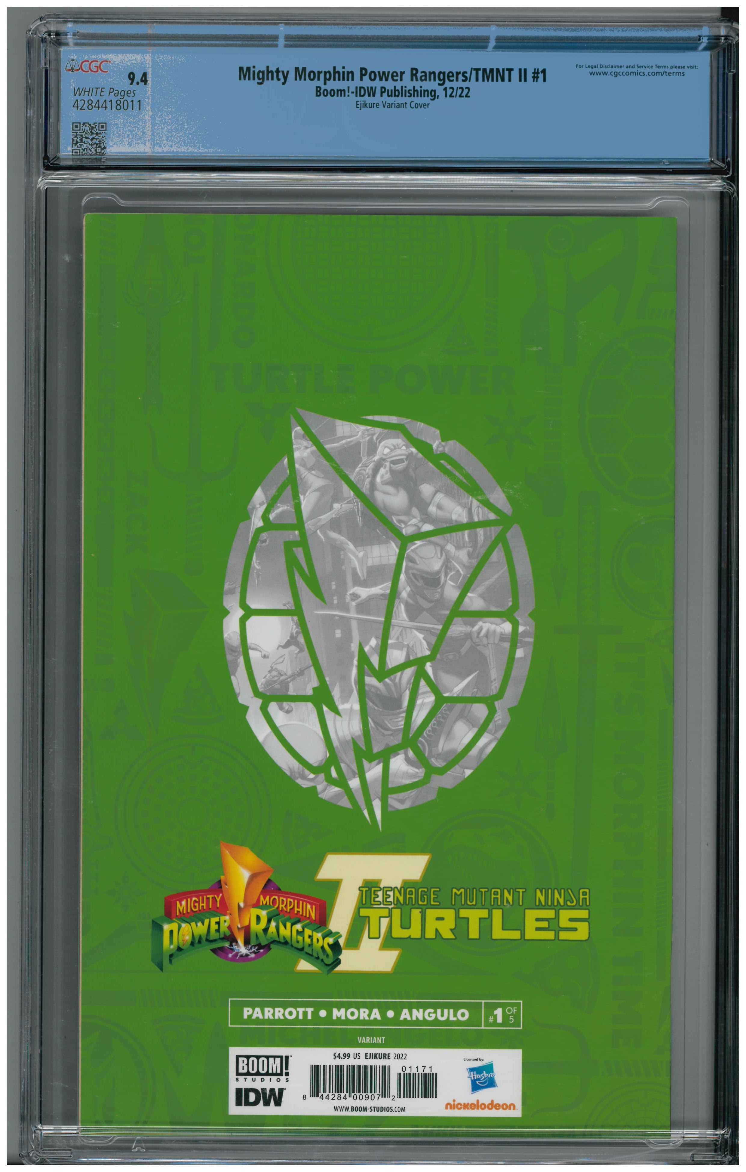 Mighty Morphin Power Rangers/TMNT II #1 Rückseite
