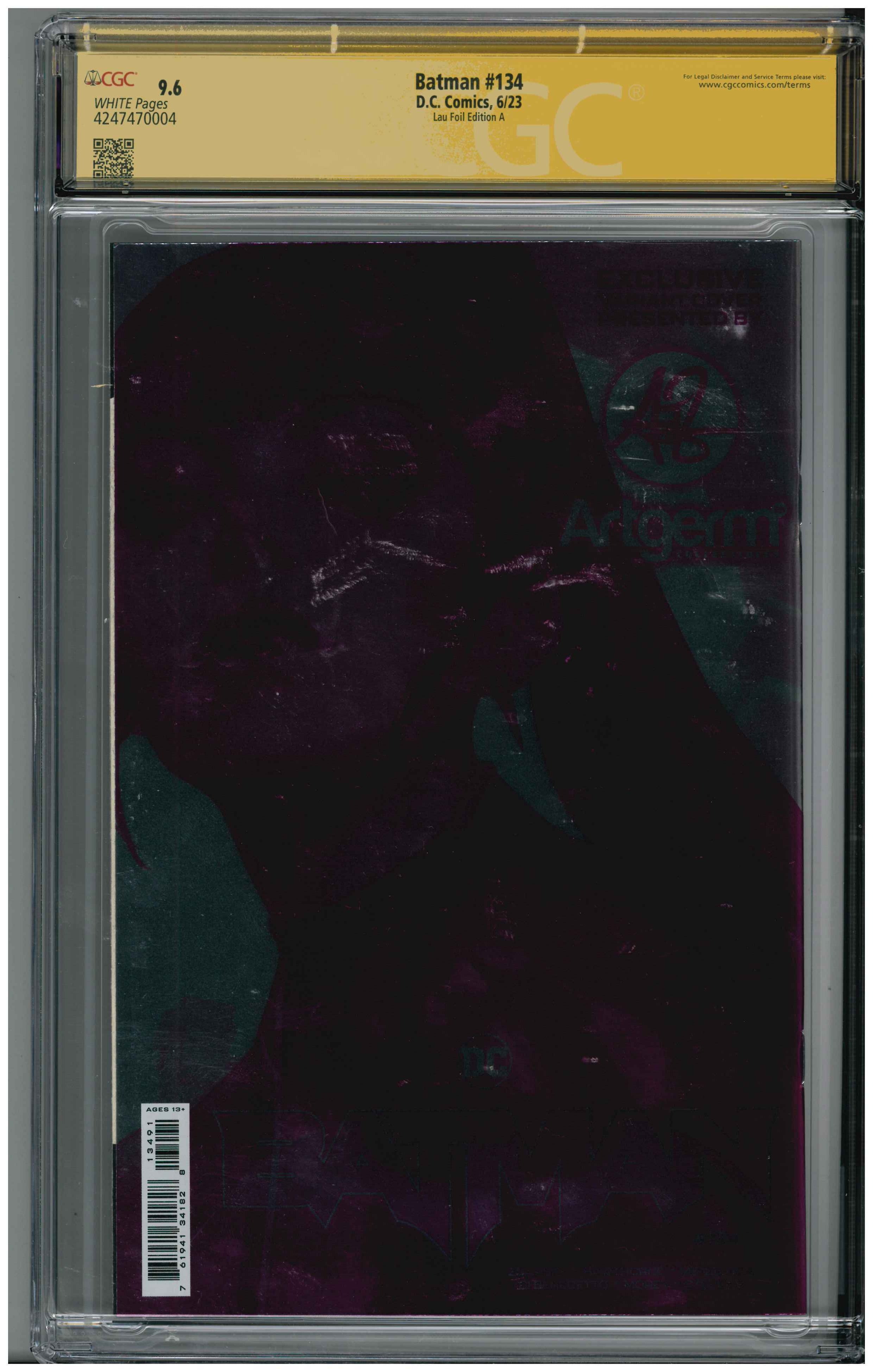 Batman #134 | Unterschrieben von Artgerm Rückseite