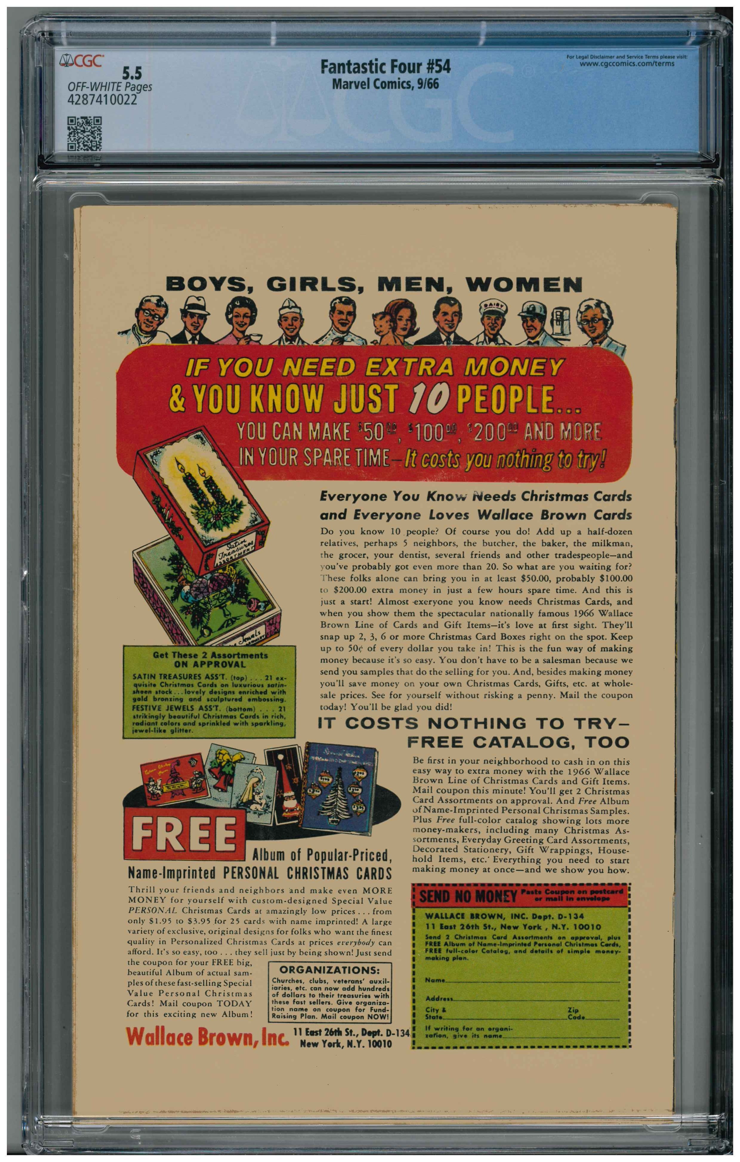 Fantastic Four #54 Rückseite