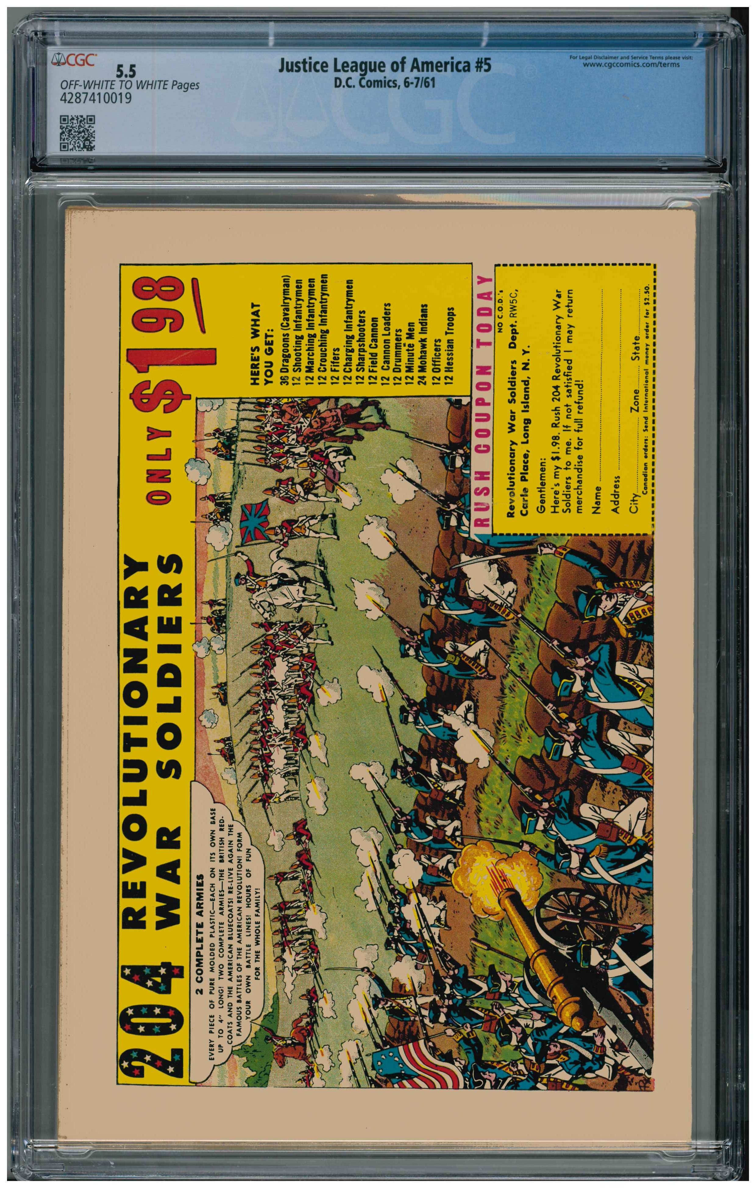 Justice League of America #5 Rückseite