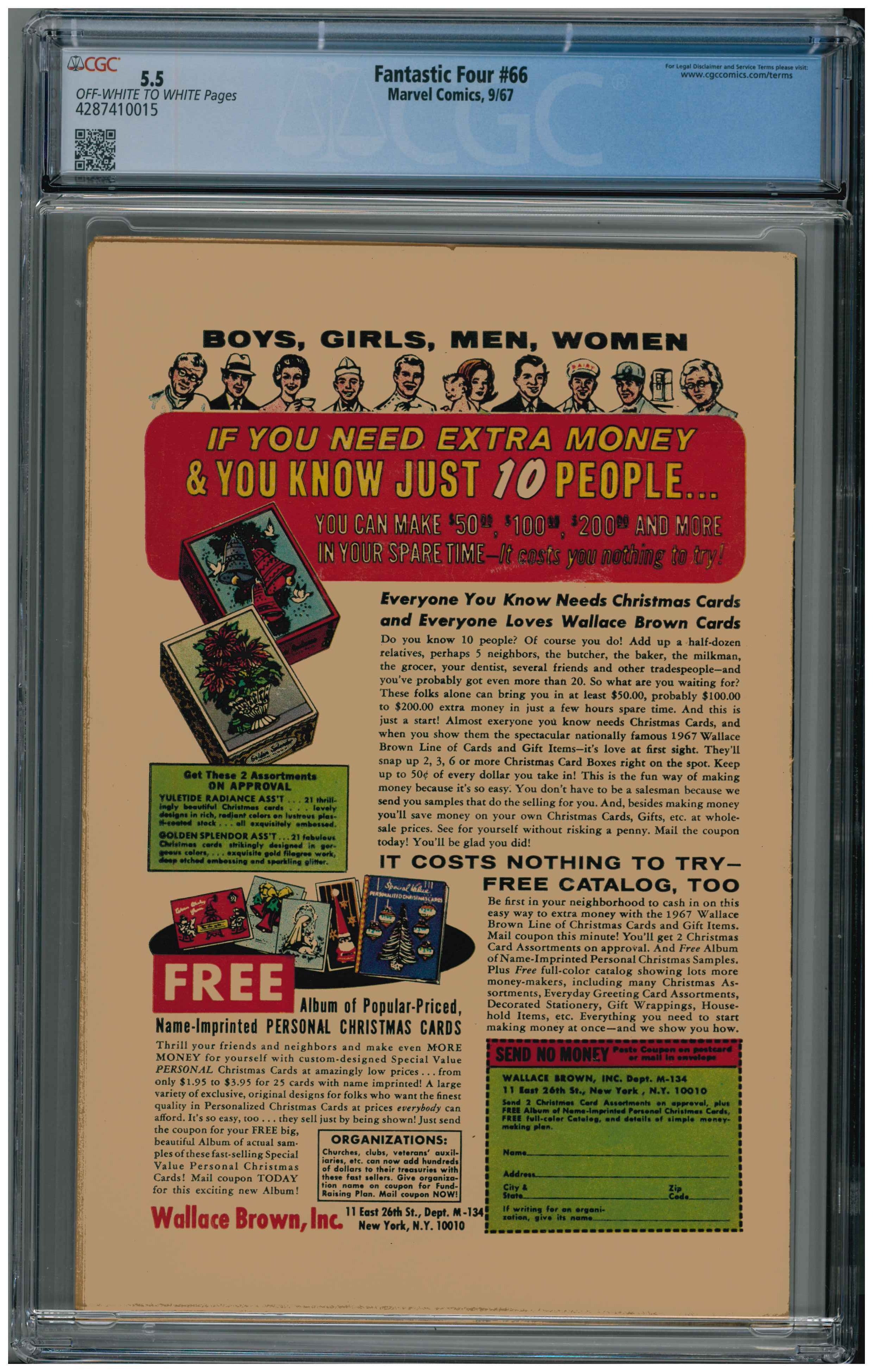 Fantastic Four #66 Rückseite