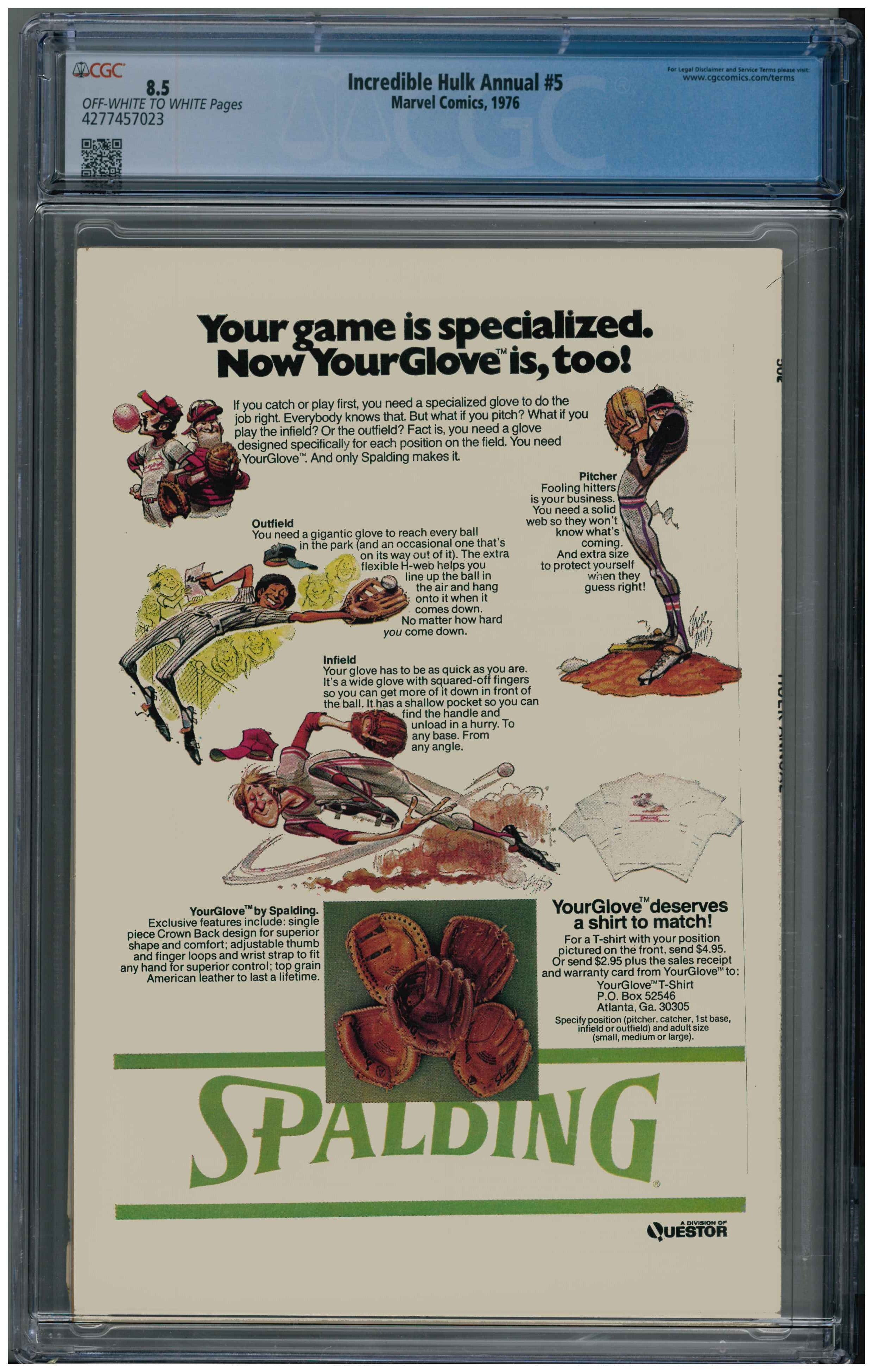 Incredible Hulk Annual #5 Rückseite