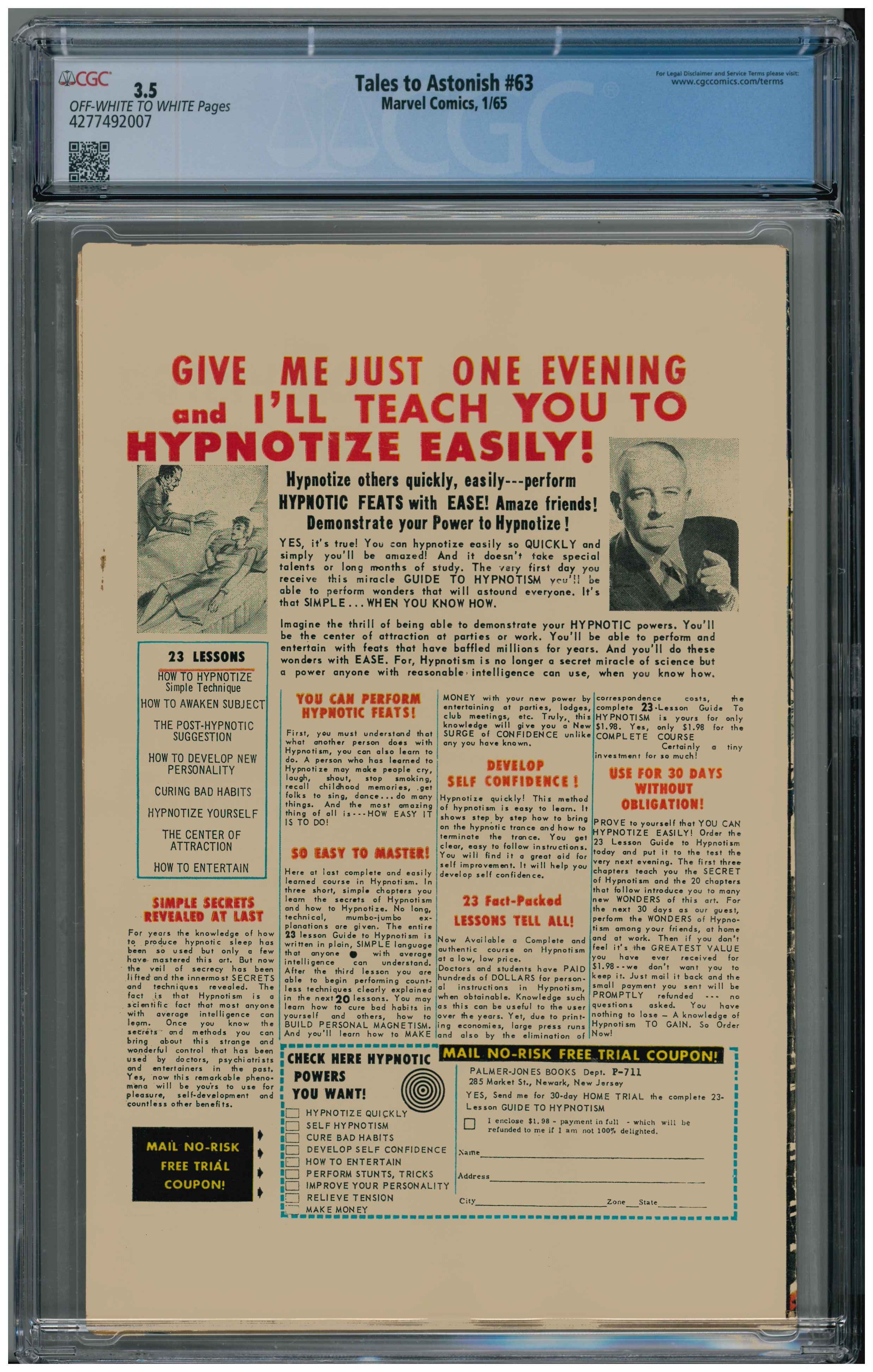 Tales to Astonish #63 Rückseite