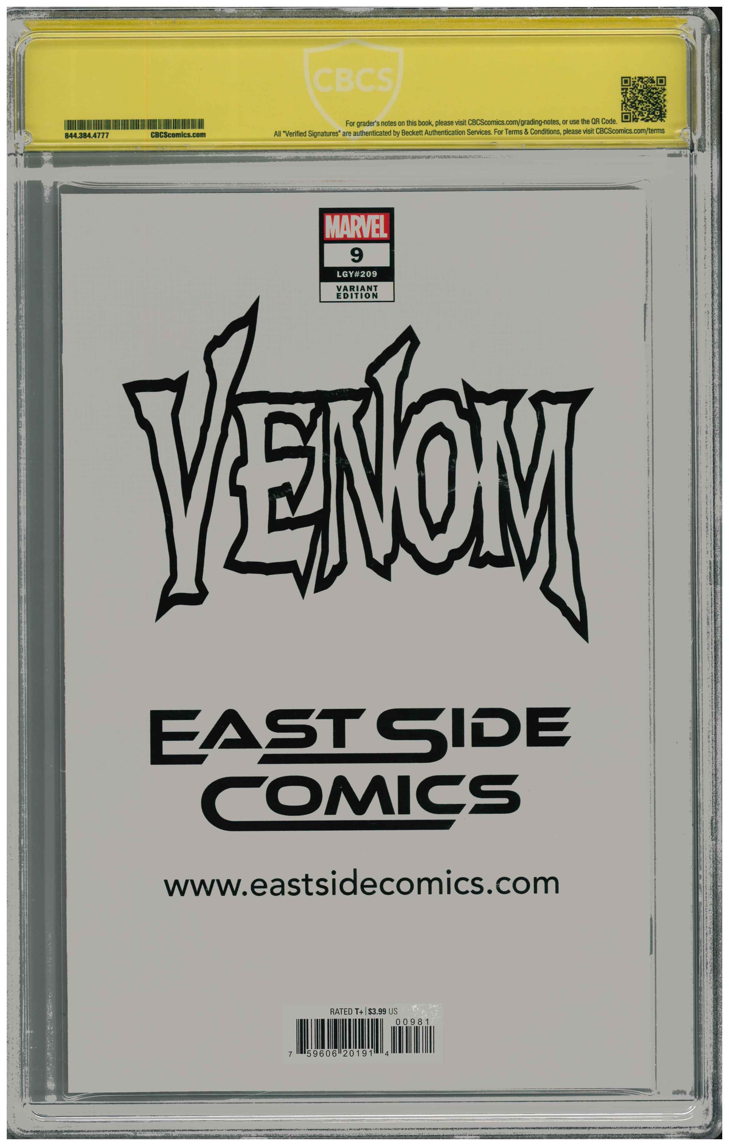 Venom #9 | Unterschrieben von Ivan Tao Rücskeite