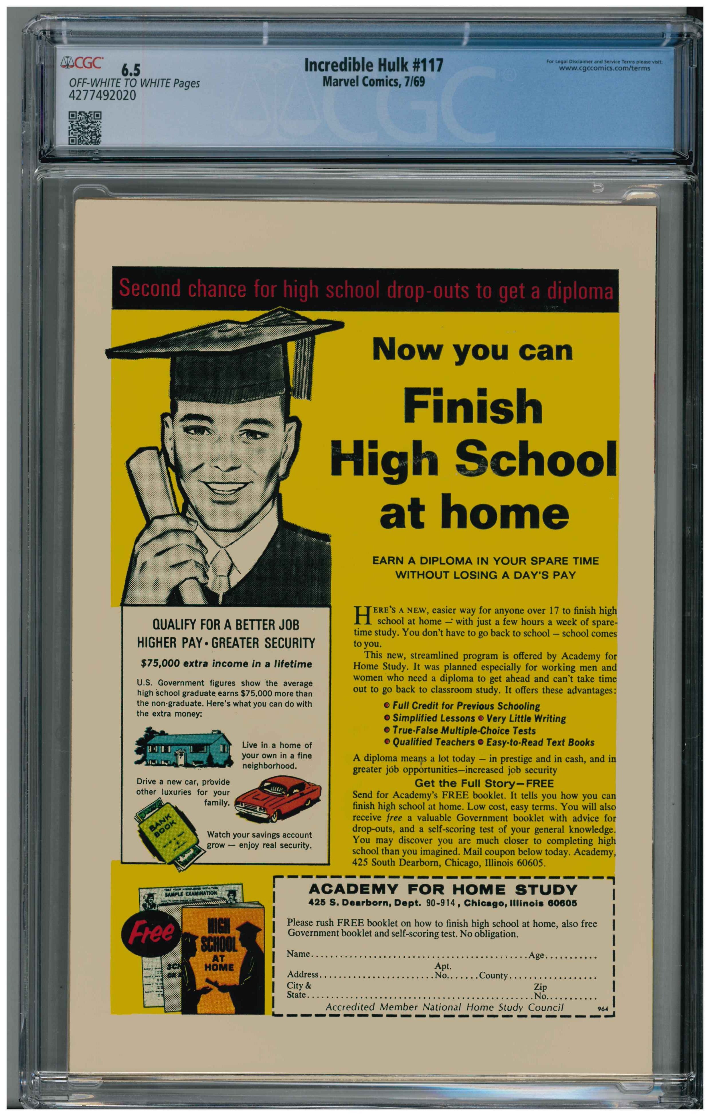 Incredible Hulk #117 Rückseite