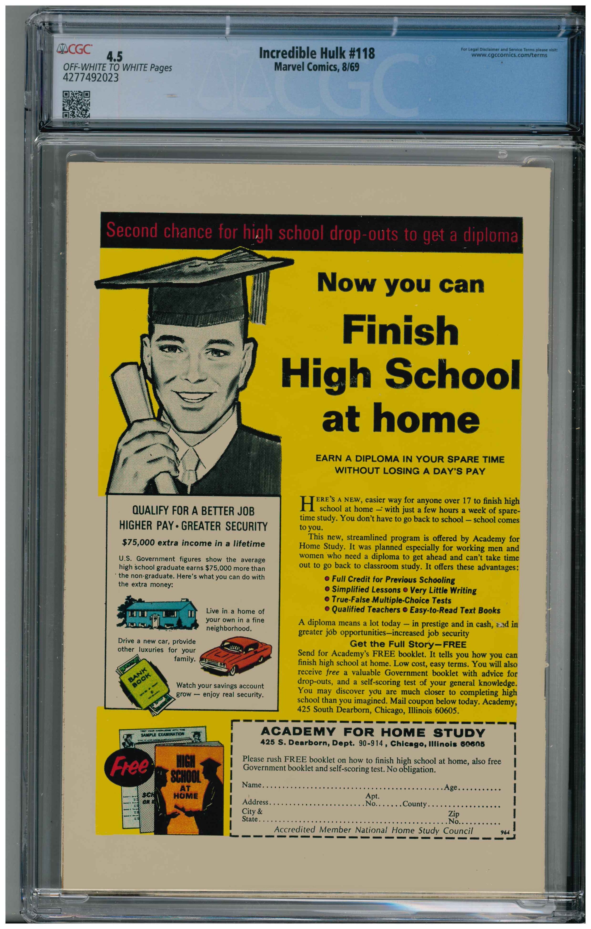 Incredible Hulk #118 Rückseite