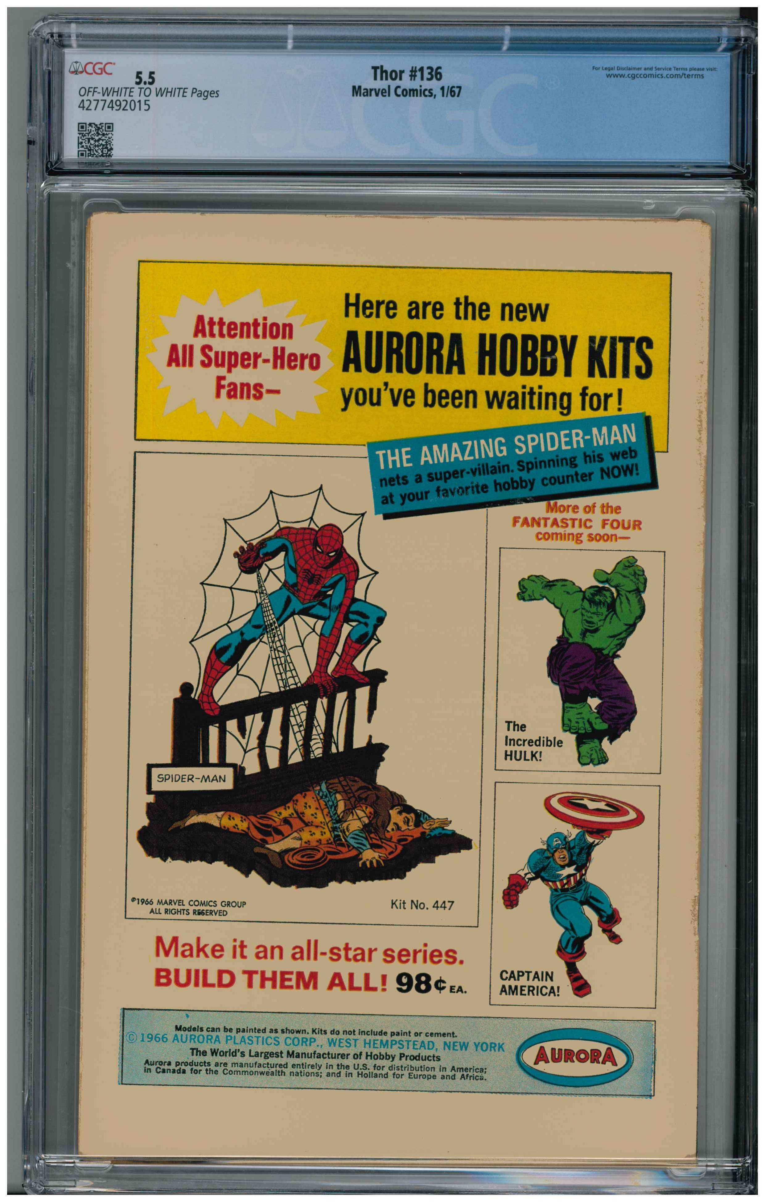 Thor #136 Rückseite