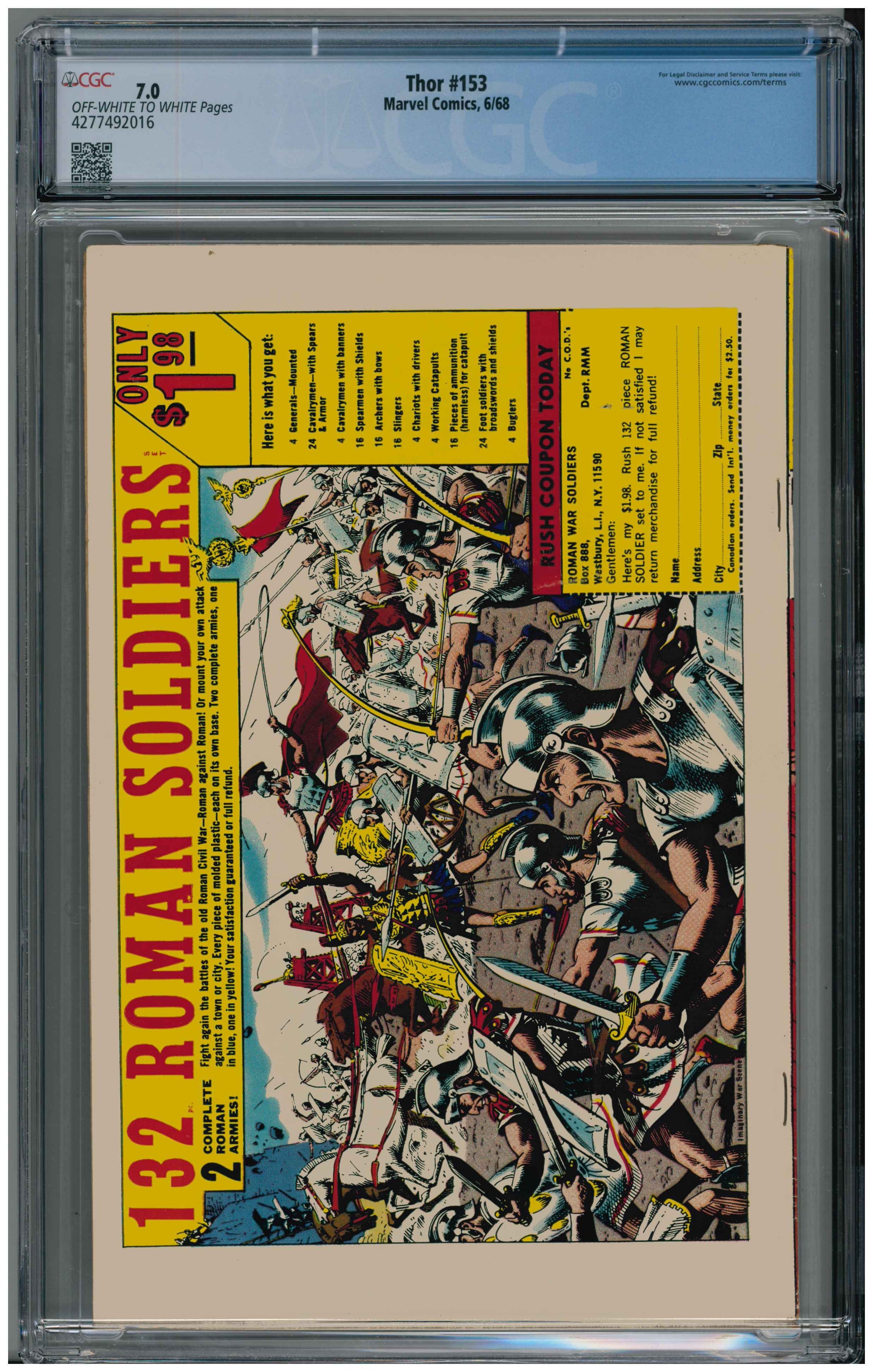 Thor #153 Rückseite