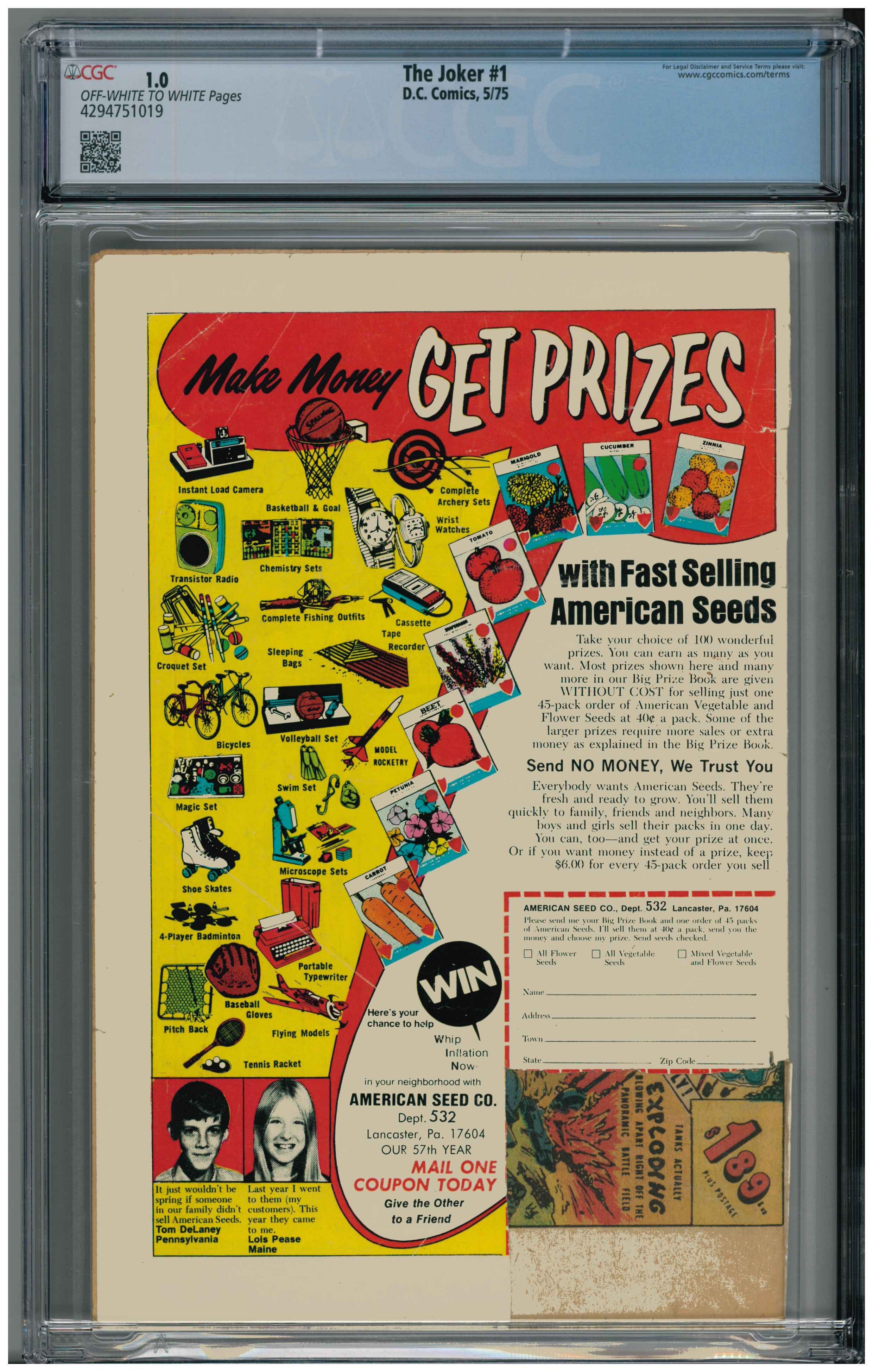 The Joker #1 Rückseite