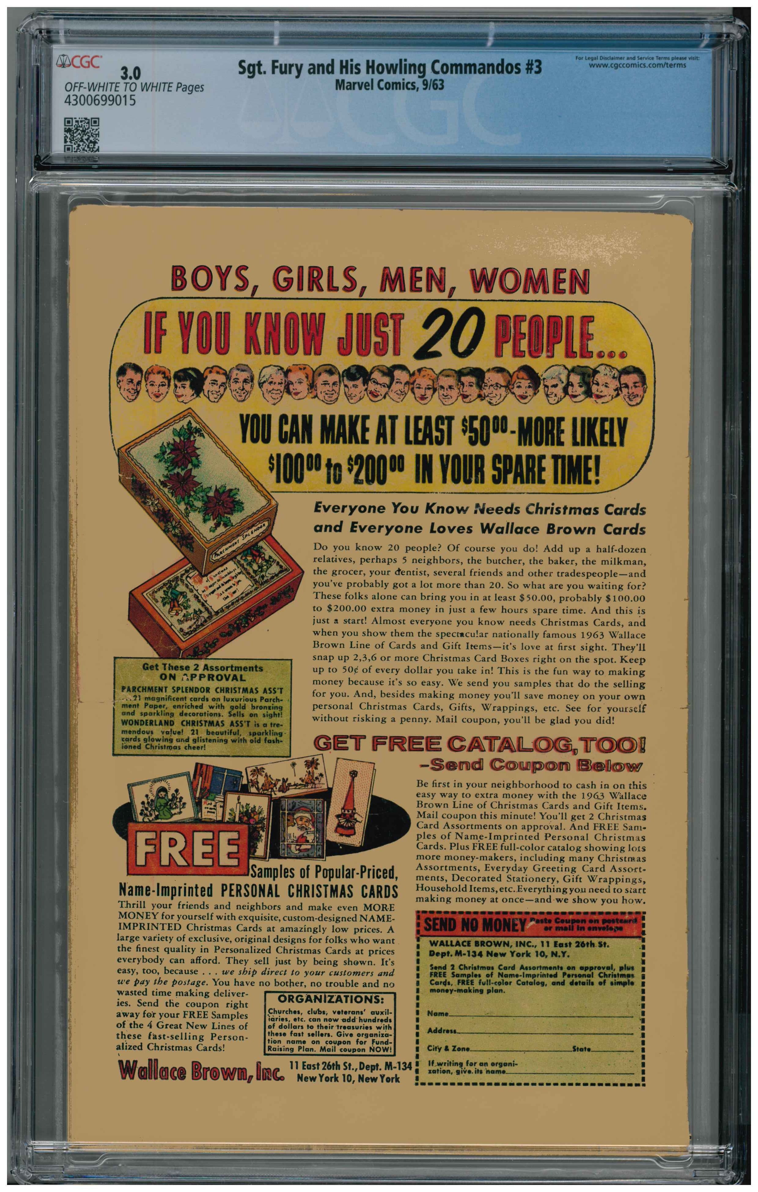 Sgt. Fury and His Howling Commandos #3 Rückseite