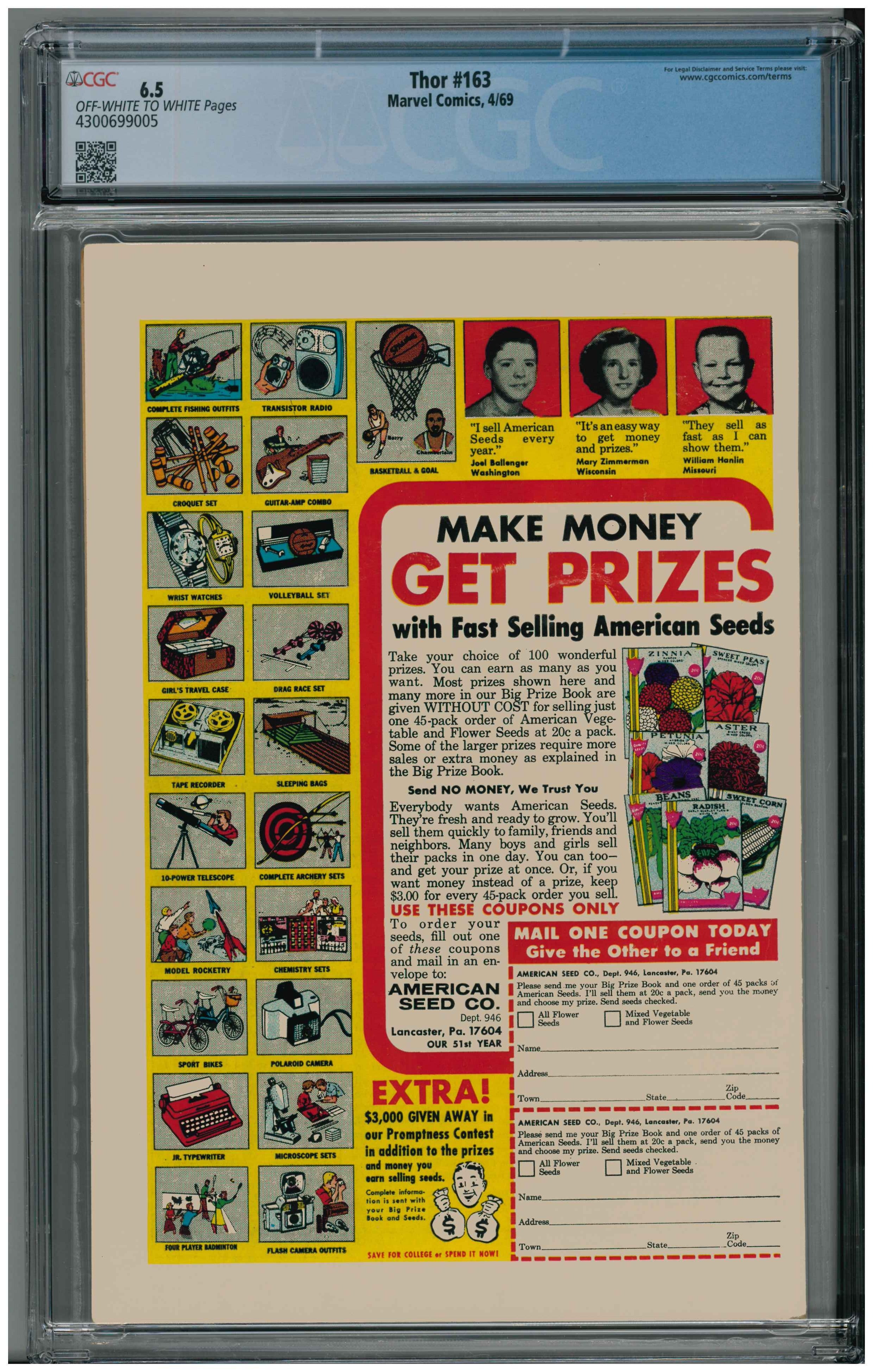 Thor #163 Rückseite