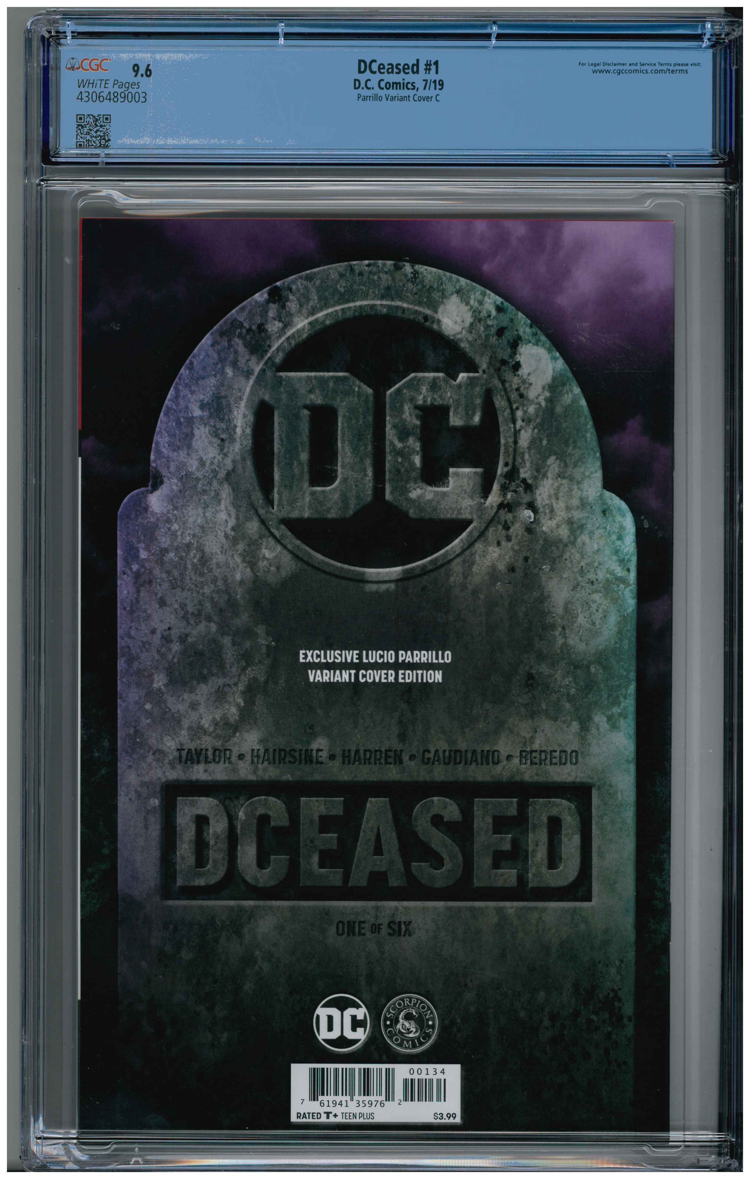 Dceased #1 Rückseite