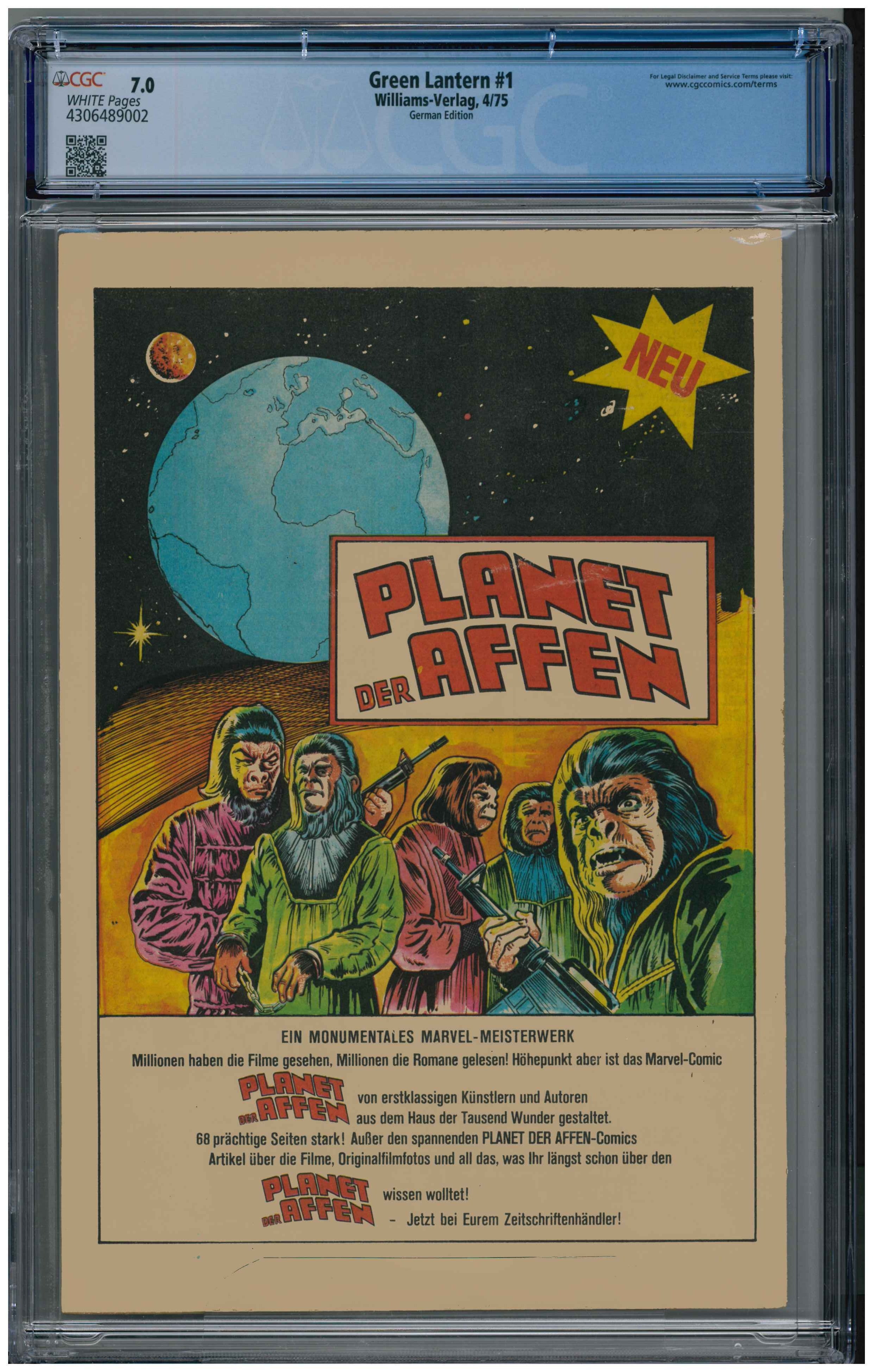 Green Lantern #1 Rückseite