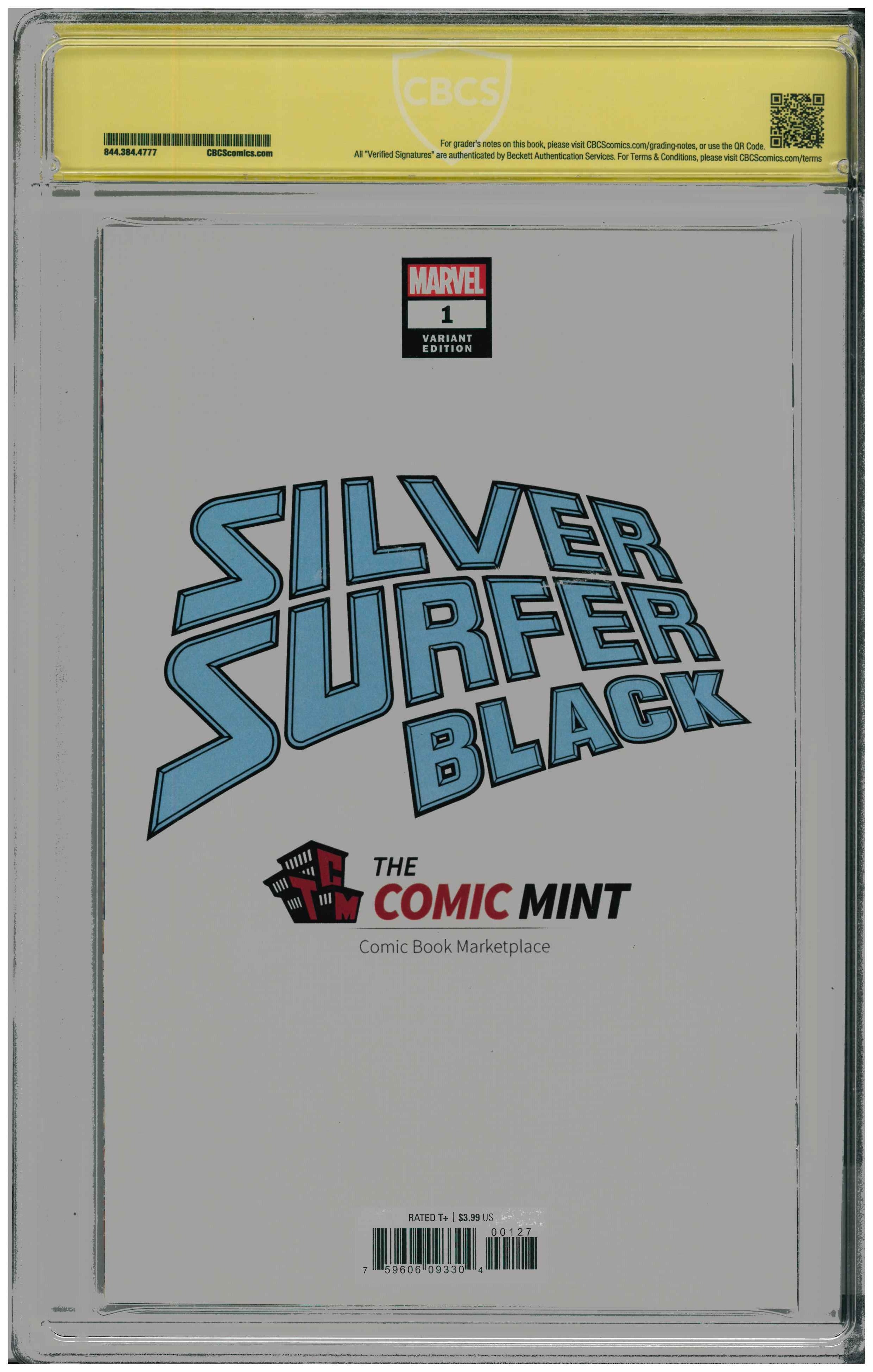 Silver Surfer: Black #1 | Unterschrieben von Donny Cates Rückseite