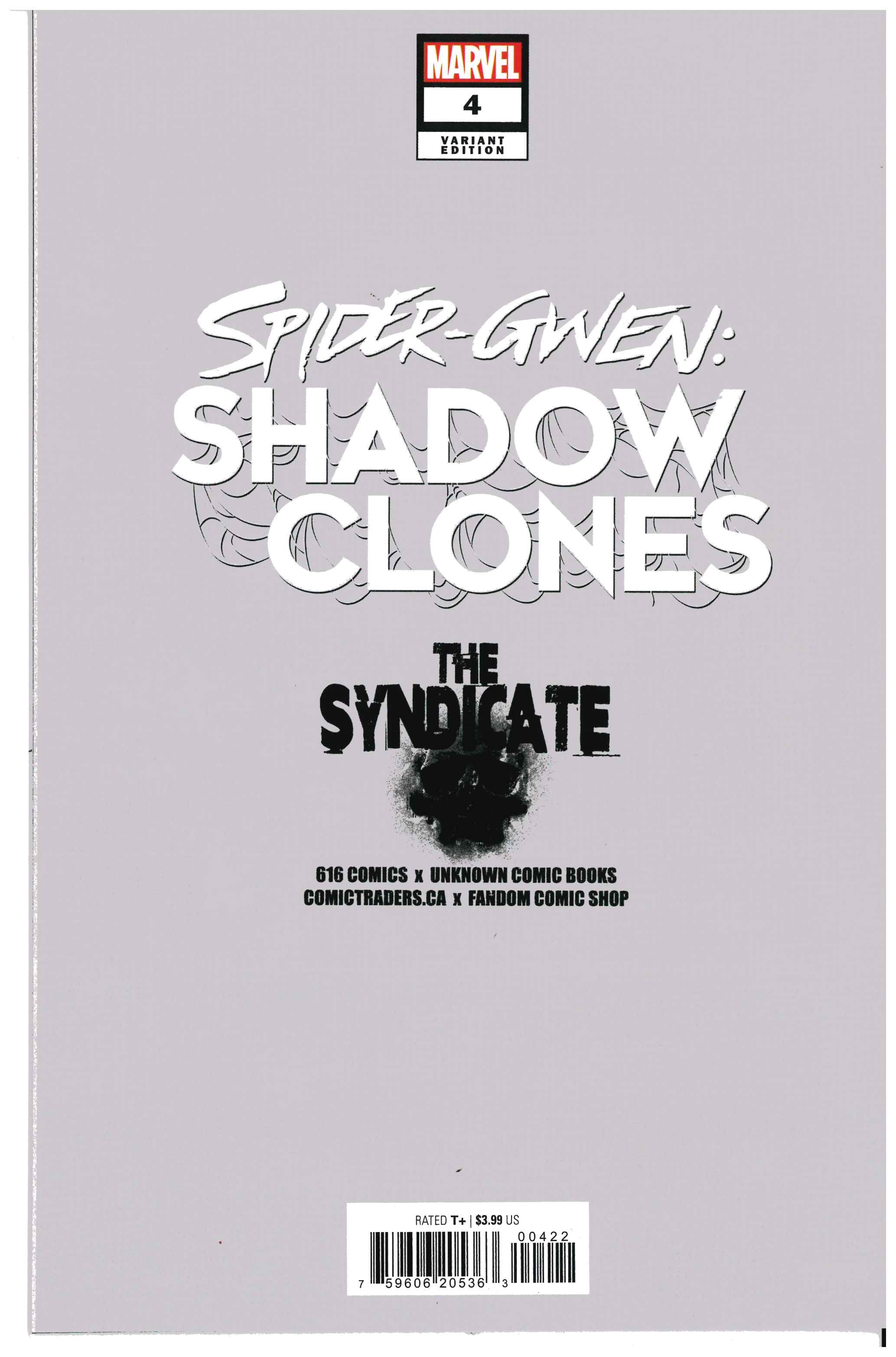 Spider-Gwen: Shadow Clones #4 Rückseite